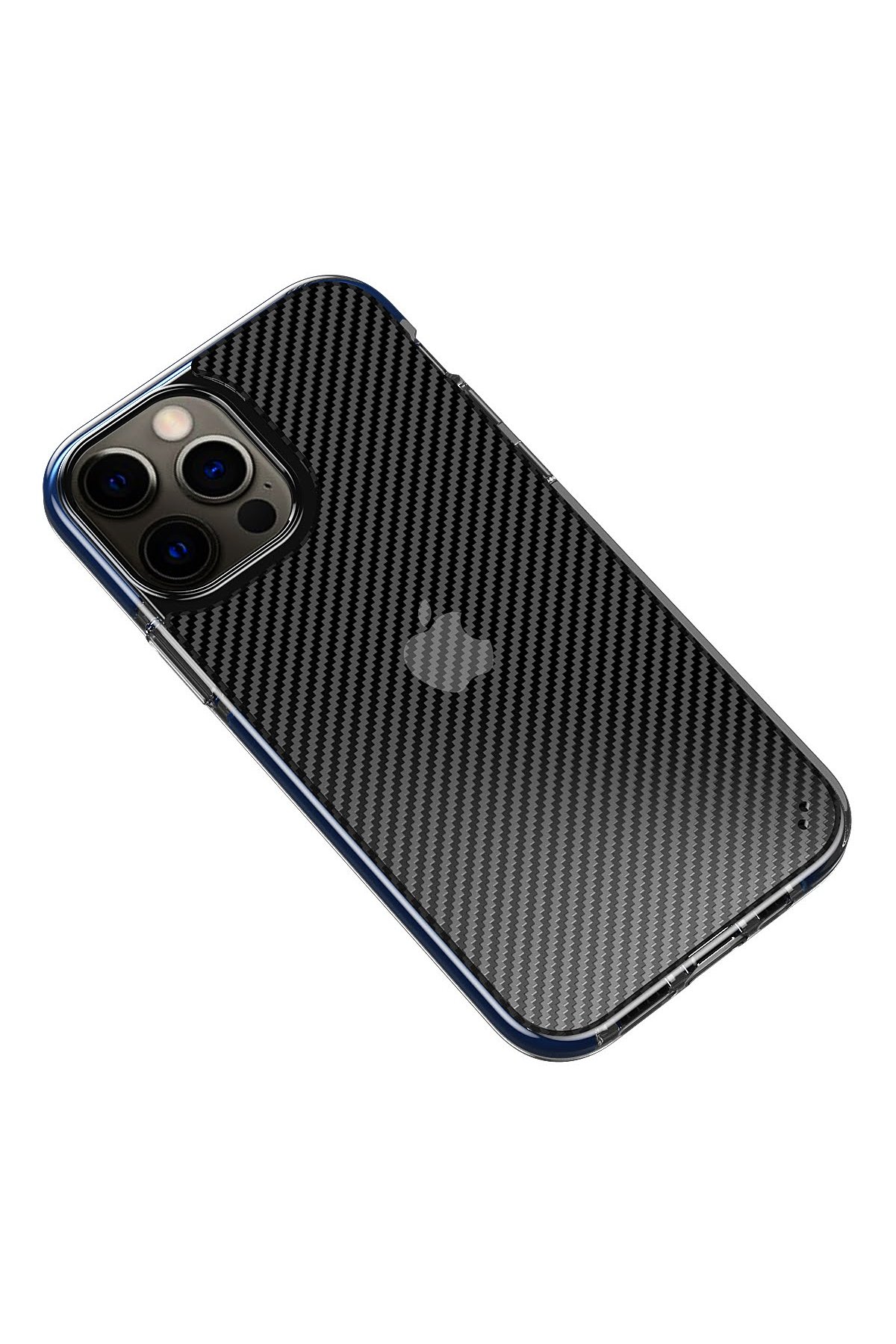 Newface iPhone 11 Pro Kılıf Focus Derili Silikon - Lacivert
