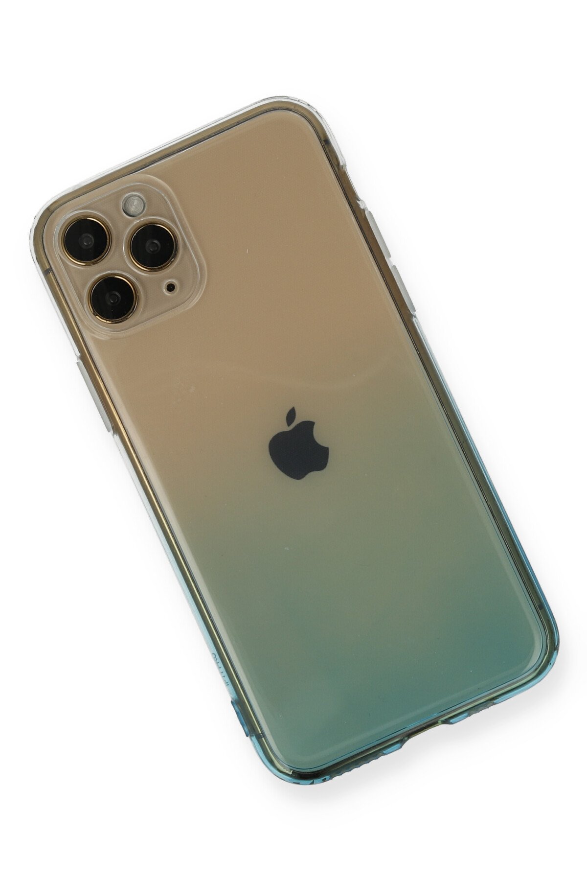 Newface iPhone 11 Pro Kılıf Lüx Çift Renkli Silikon - Siyah
