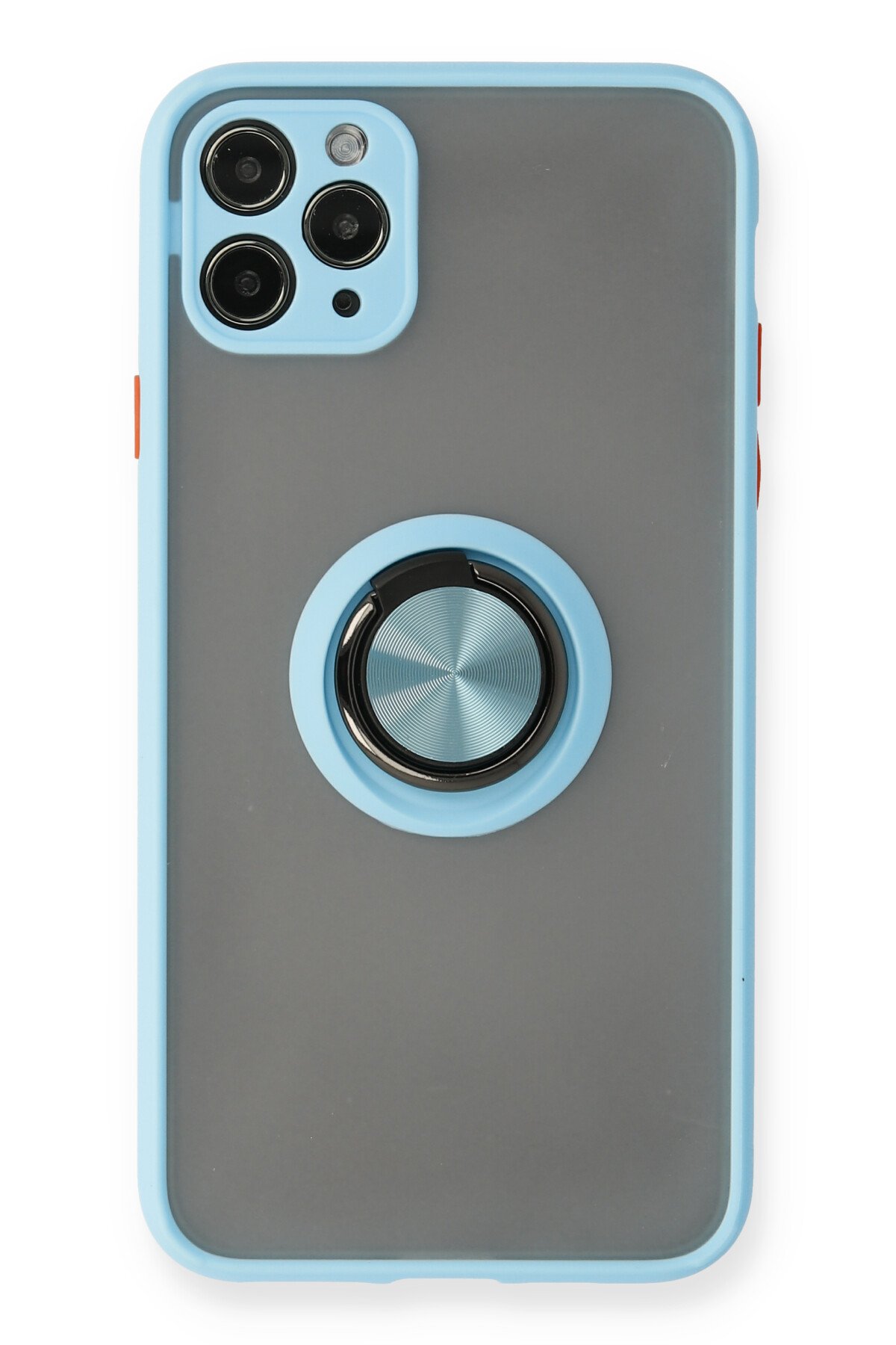 Newface iPhone 11 Pro Kılıf Ebruli Lansman Silikon - Mavi-Gri