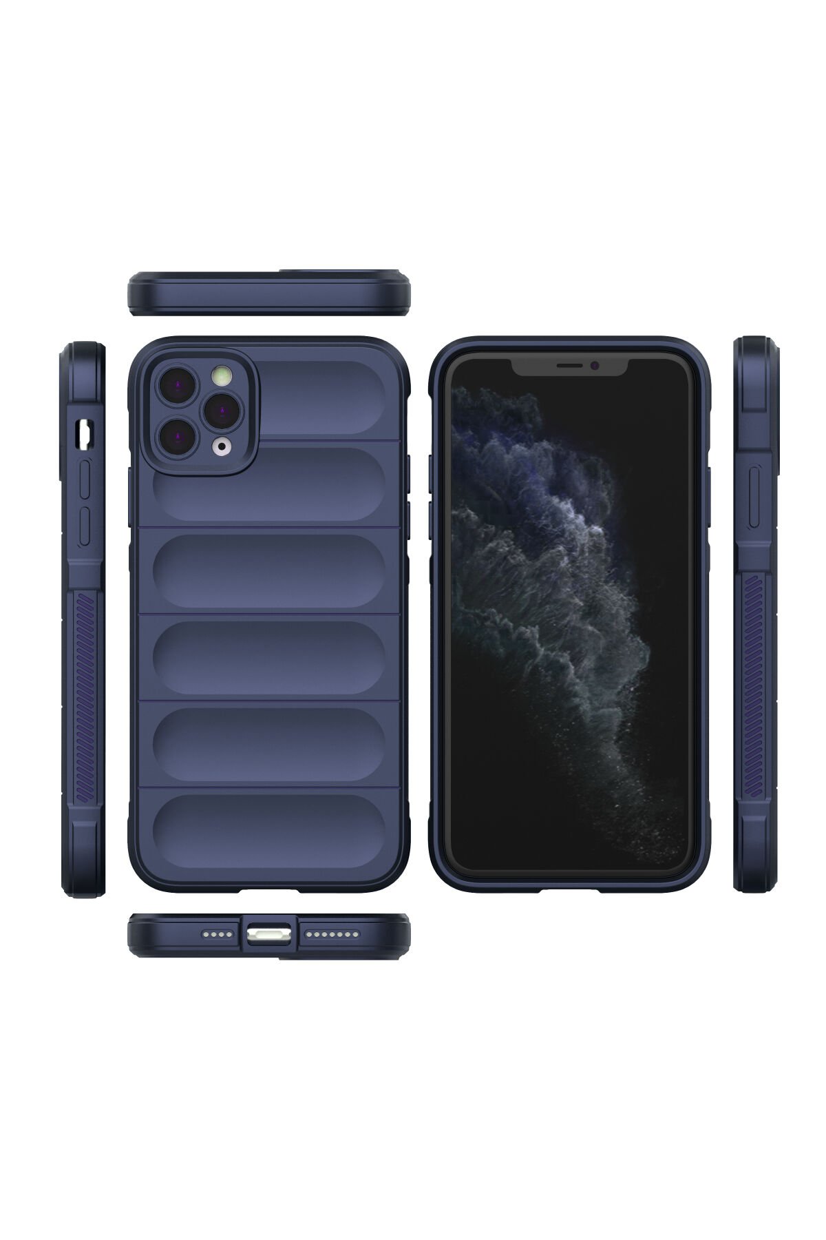 Newface iPhone 11 Pro Kılıf Nano içi Kadife Silikon - Pudra