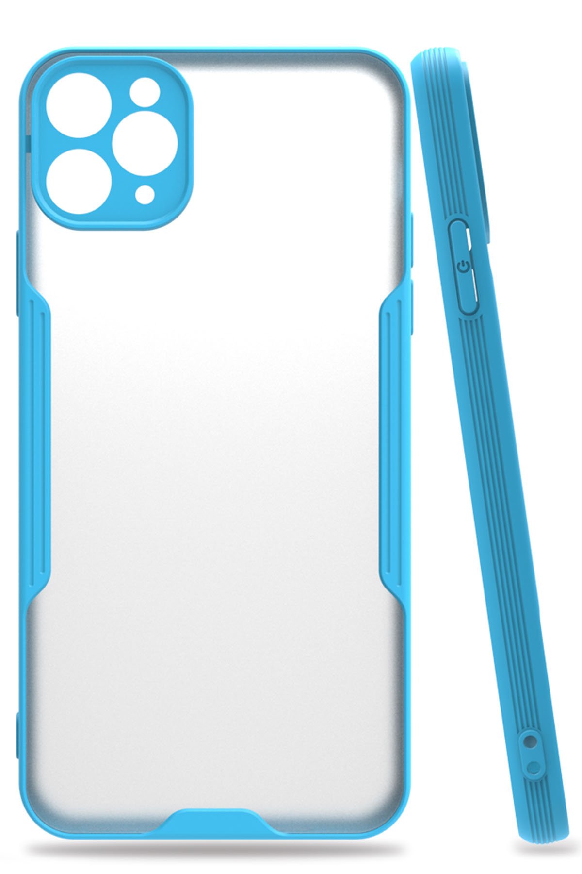 Newface iPhone 11 Pro Kılıf Coco Deri Silikon Kapak - Pudra