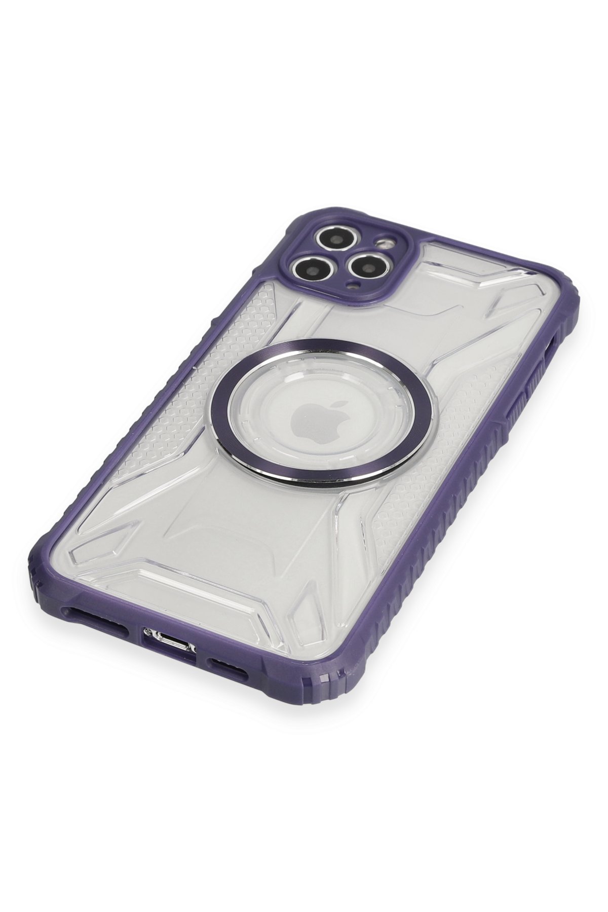 Newface iPhone 11 Pro Kılıf Ebruli Lansman Silikon - Siyah-Lacivert