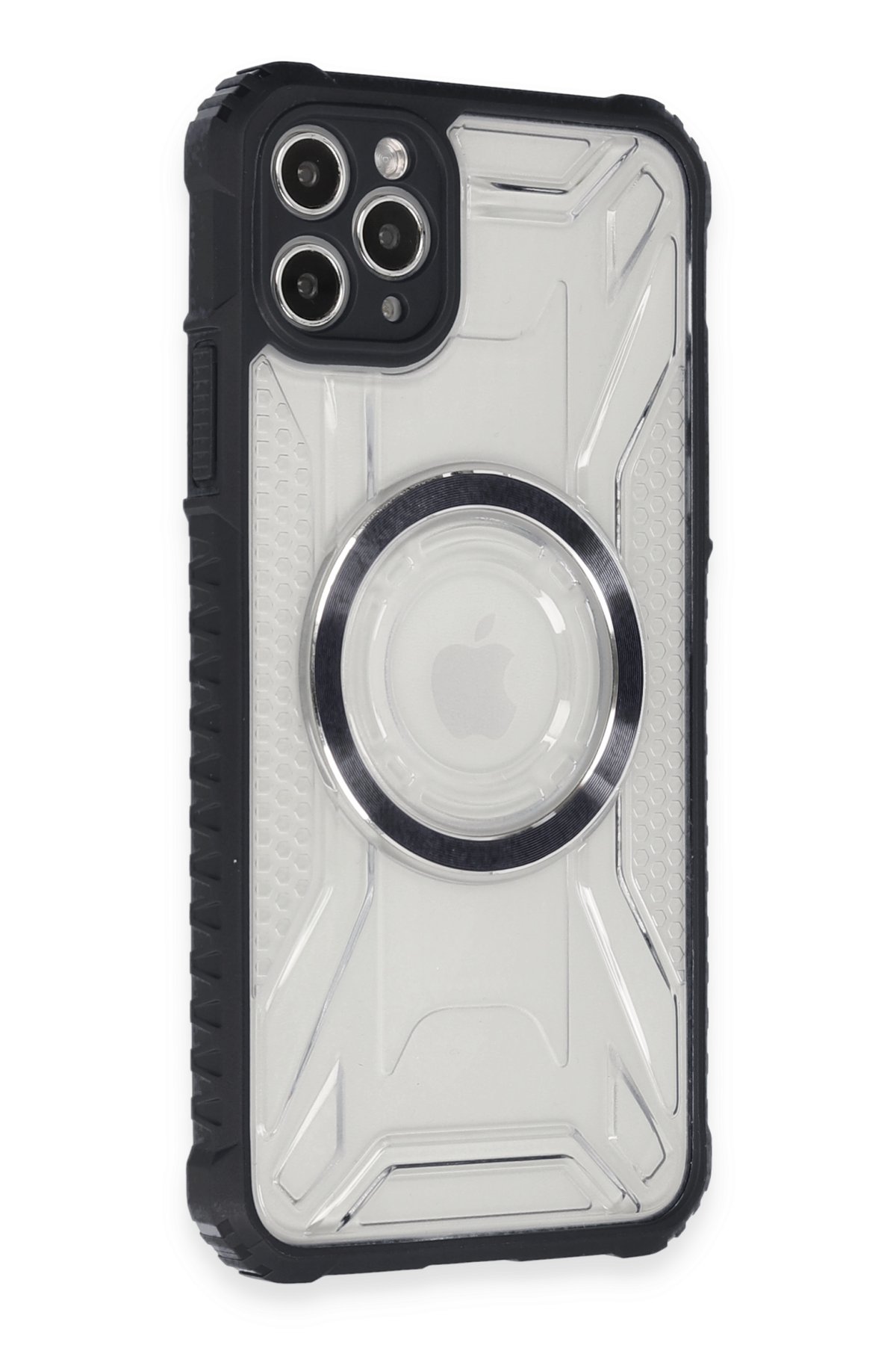 Newface iPhone 11 Pro Kılıf Ottoman Simli Silikon - Gri