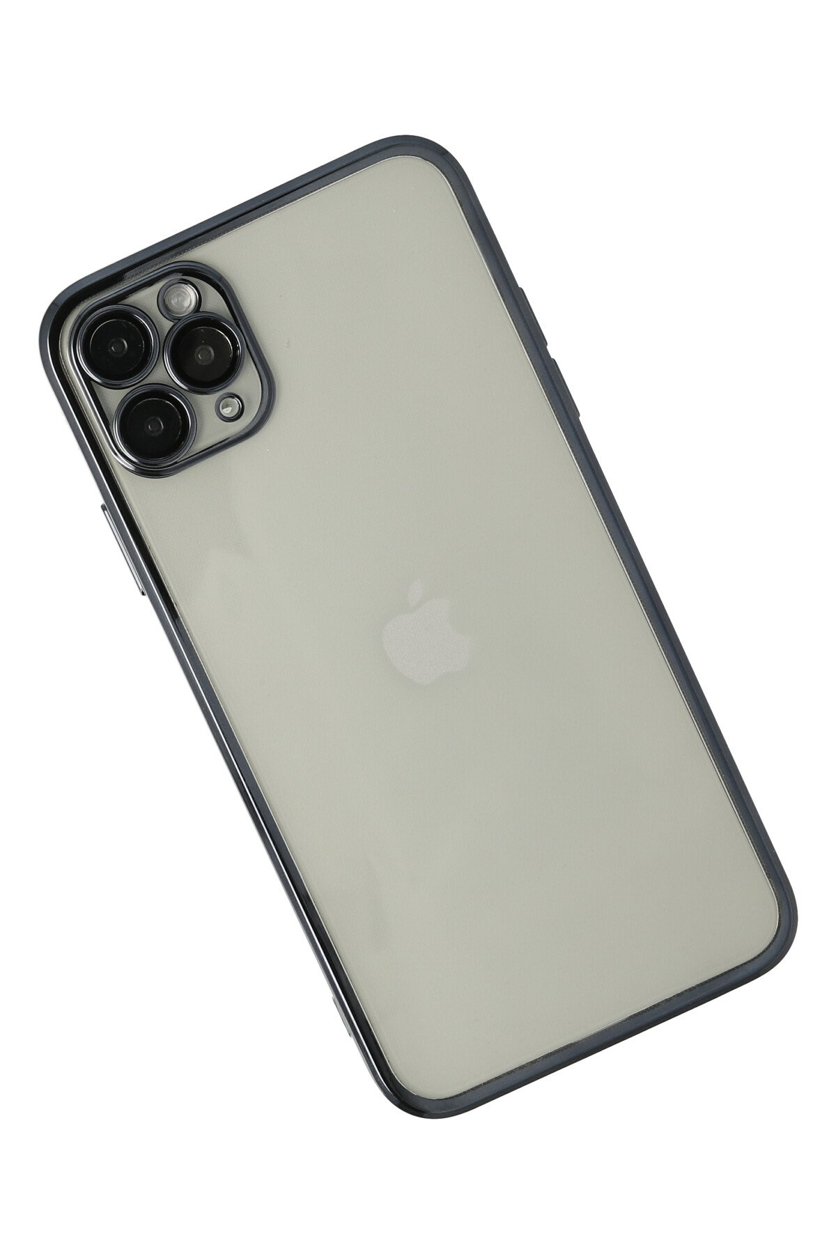 Newface iPhone 11 Pro Kılıf Ebruli Lansman Silikon - Beyaz-Gri