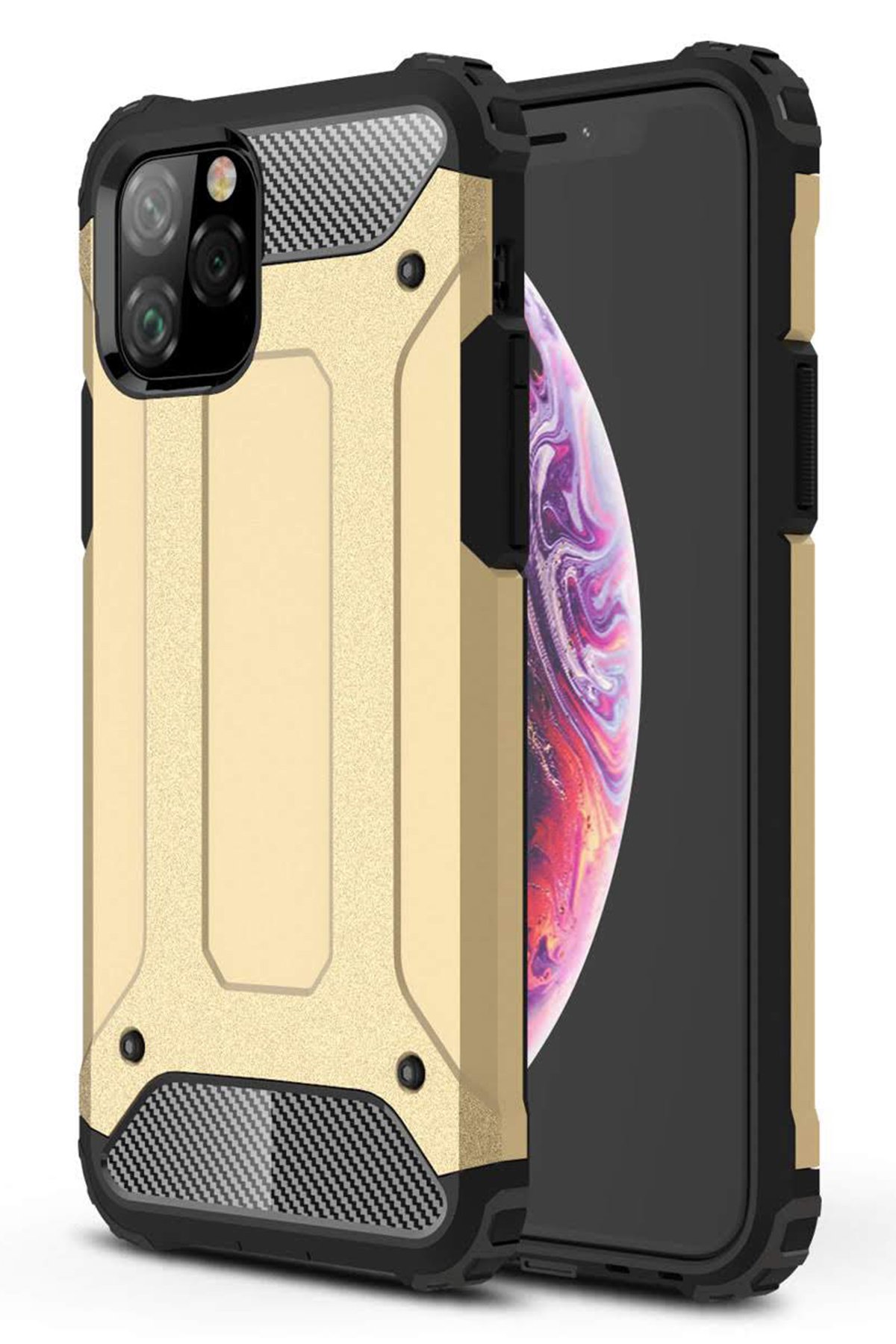 Newface iPhone 11 Pro Kılıf Palm Buzlu Kamera Sürgülü Silikon - Pembe