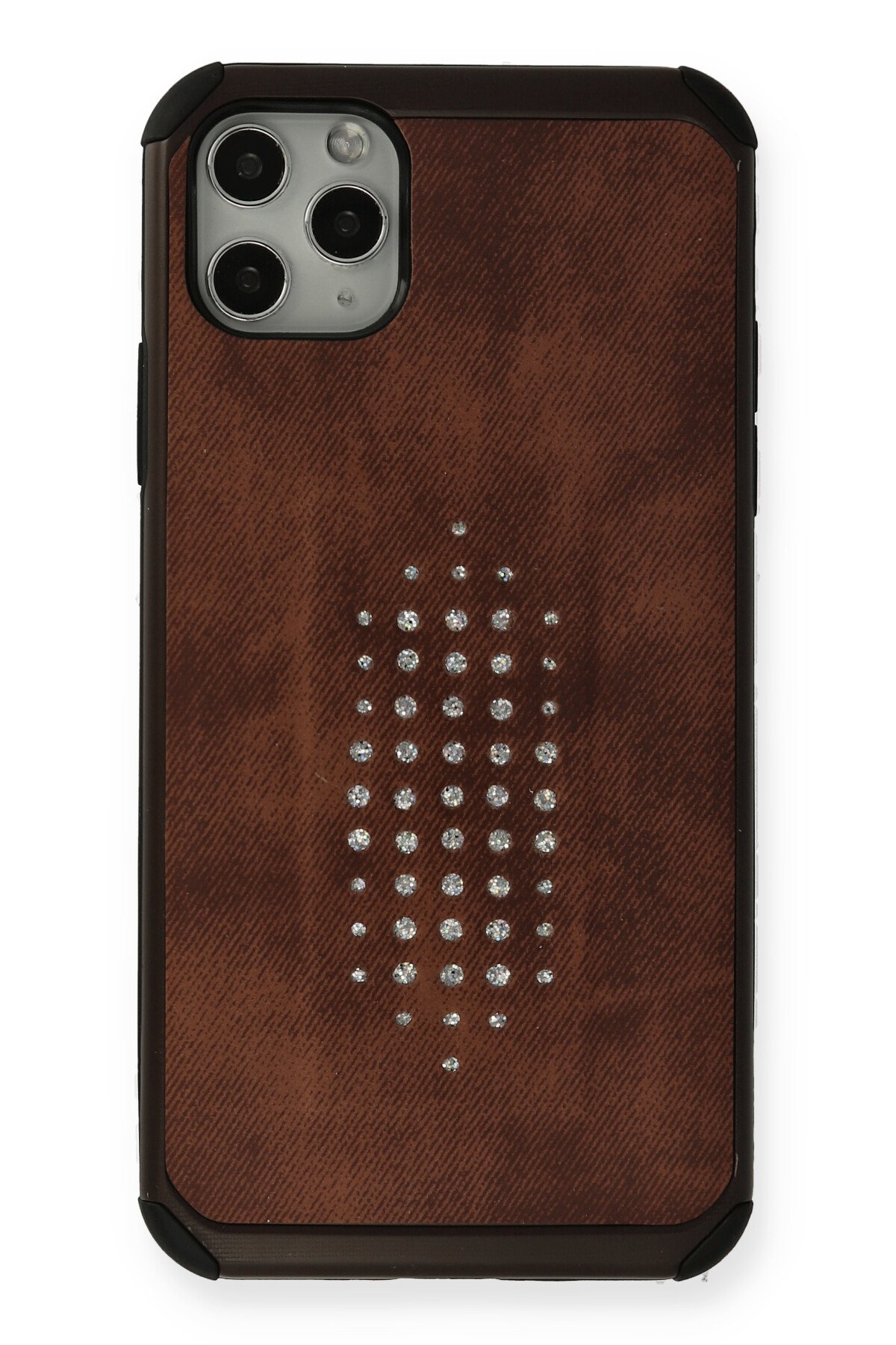 Newface iPhone 11 Pro Max Kılıf Platin Simli Silikon - Pembe