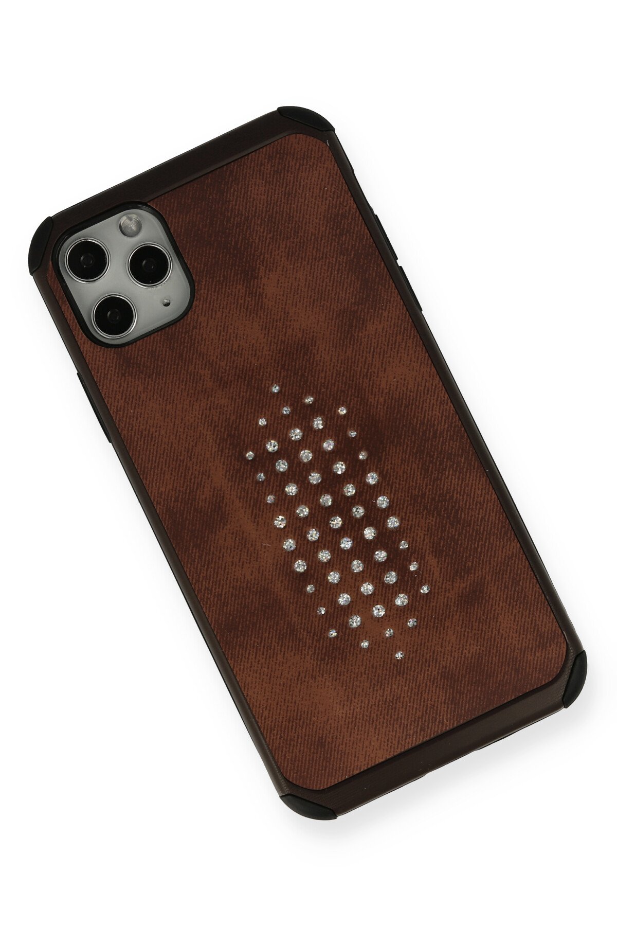 Newface iPhone 11 Pro Max Kılıf Platin Simli Silikon - Pembe