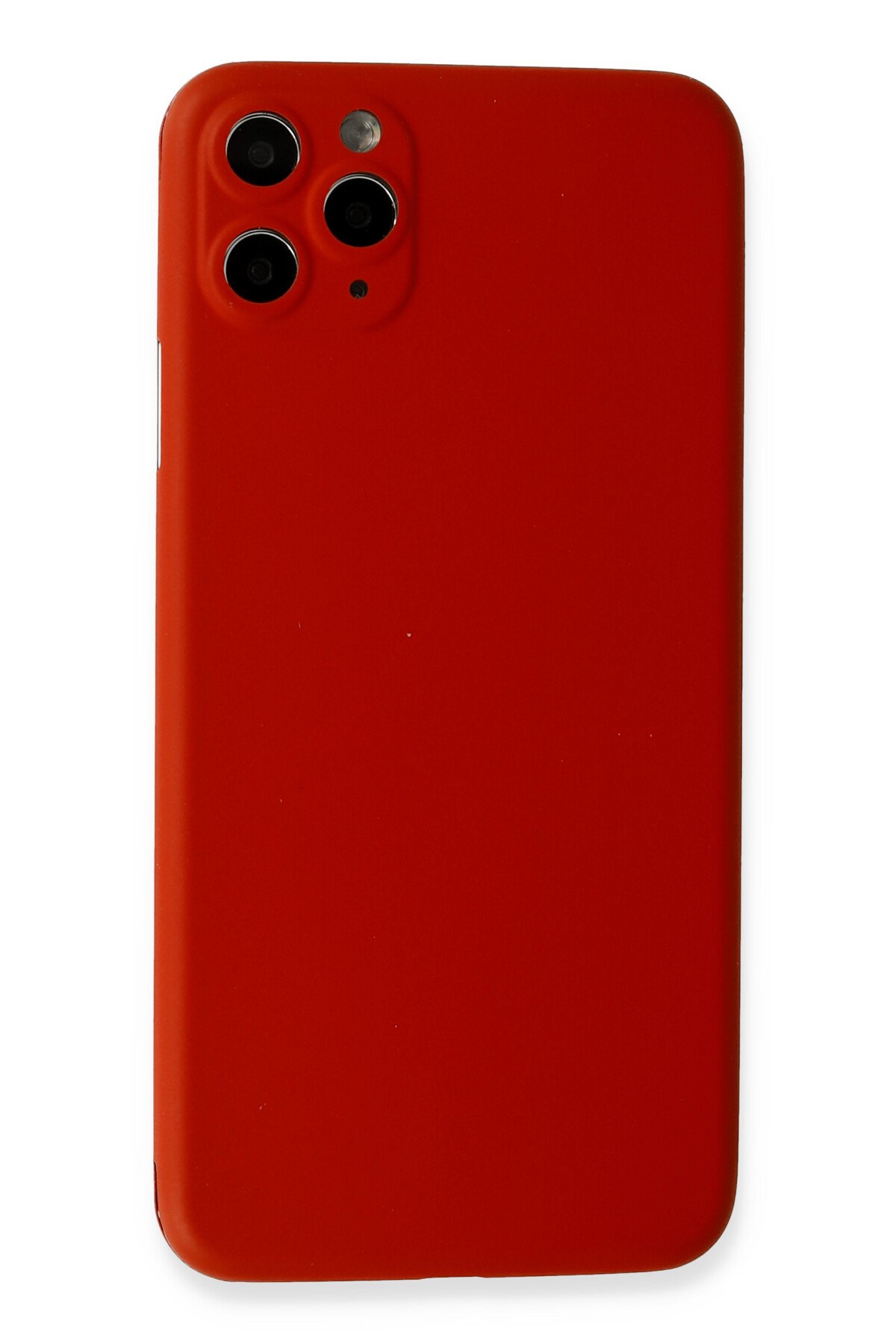 Newface iPhone 11 Pro Max Kılıf Platin Kamera Koruma Silikon - Kırmızı