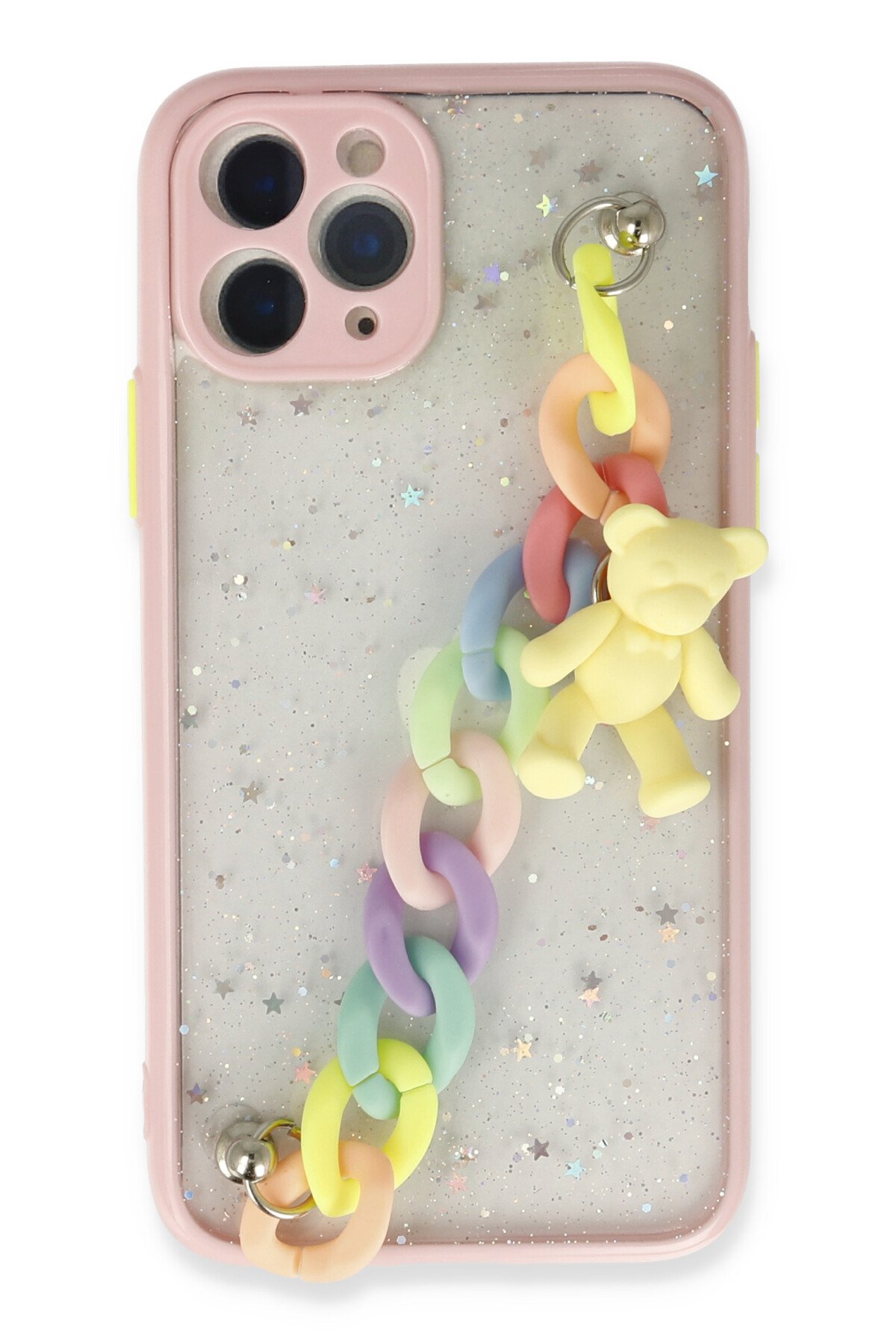 Newface iPhone 11 Pro Max Kılıf Pars Lens Yüzüklü Silikon - Siyah
