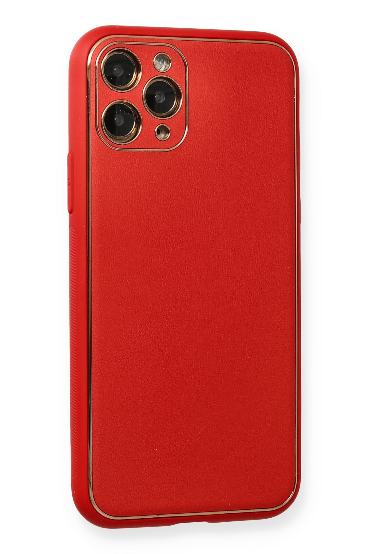 Newface iPhone 11 Pro Max Kılıf Palm Buzlu Kamera Sürgülü Silikon - Kırmızı