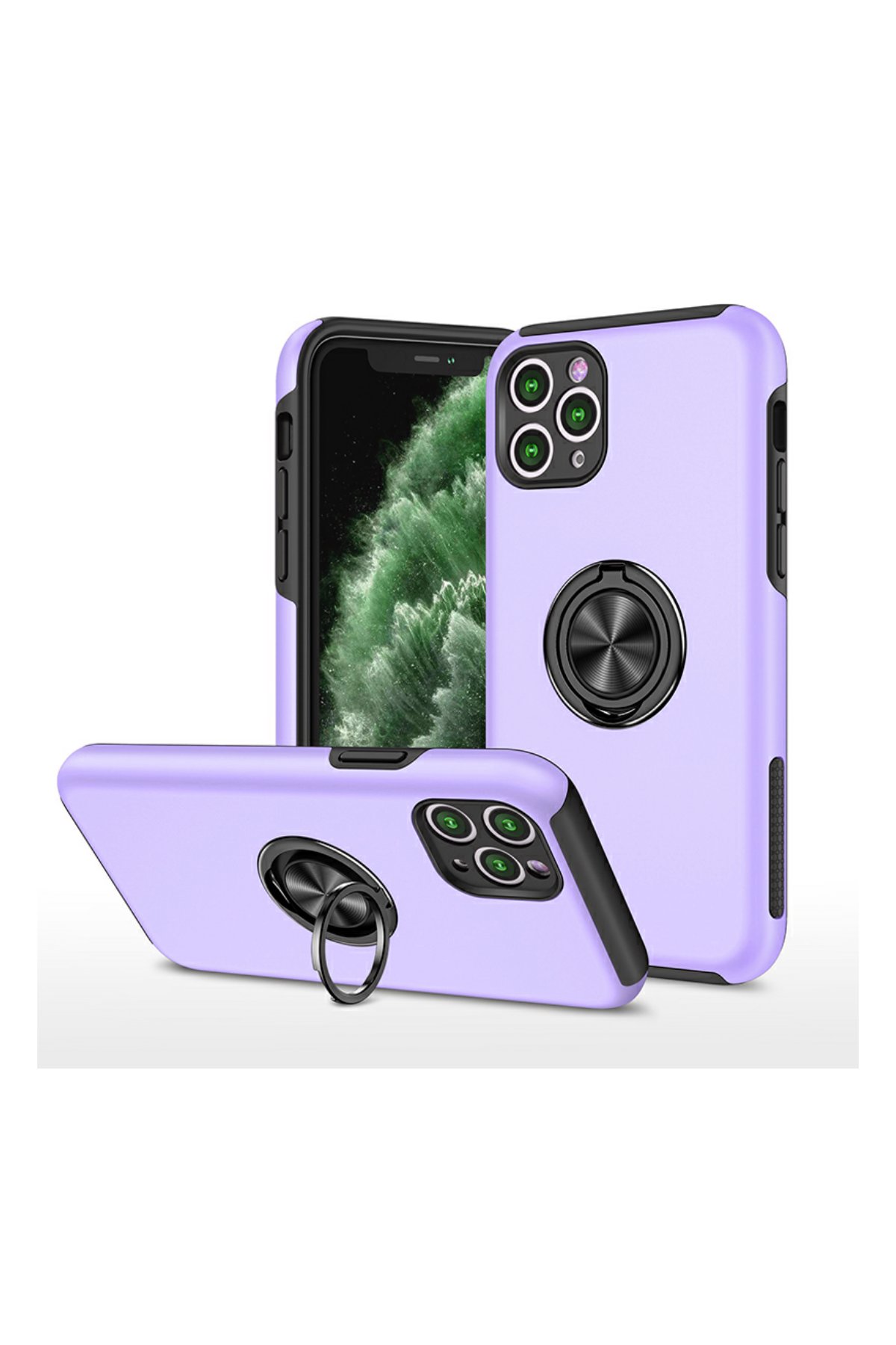 Newface iPhone 11 Pro Max Kılıf Miami Şeffaf Silikon - Gri