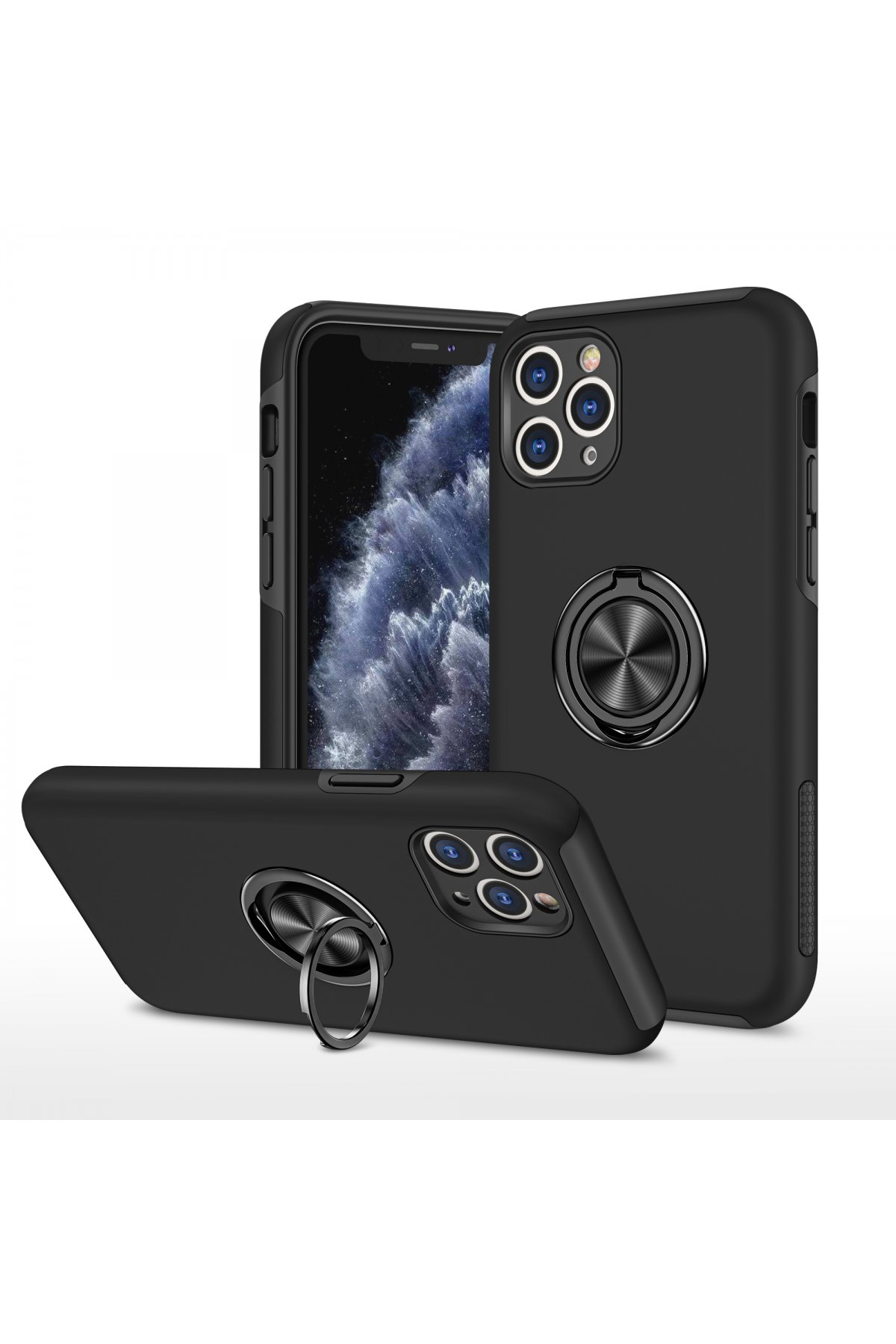 Newface iPhone 11 Pro Max Kılıf Razer Lensli Silikon - Gümüş
