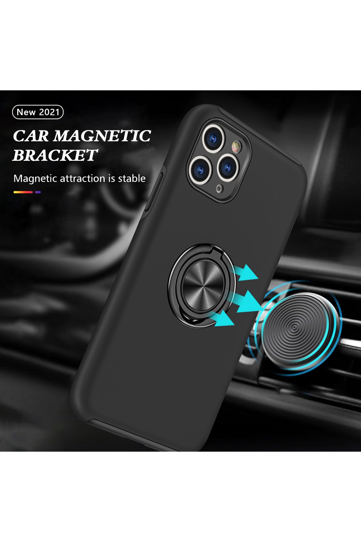 Newface iPhone 11 Pro Max Kılıf Razer Lensli Silikon - Gümüş