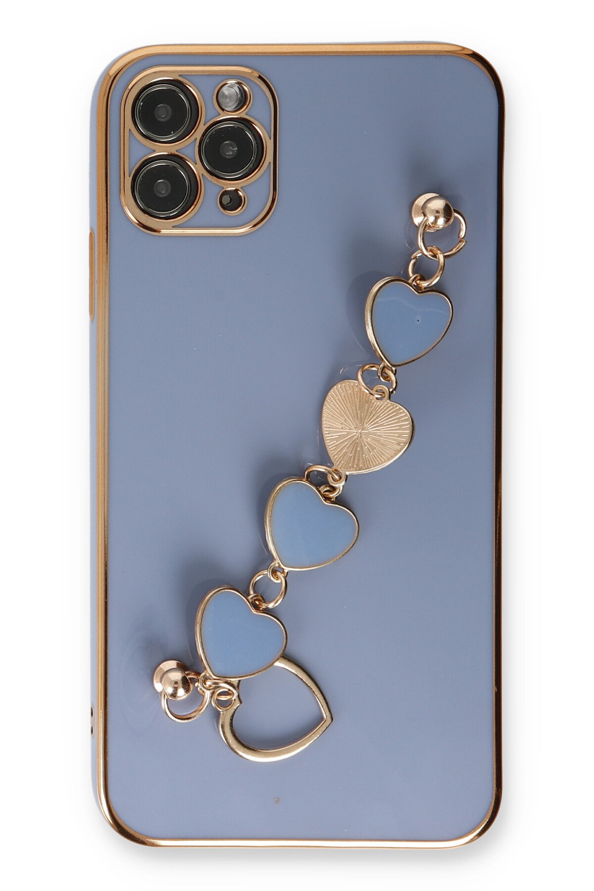 Newface iPhone 11 Pro Max Kılıf Coco Deri Silikon Kapak - Açık Lila