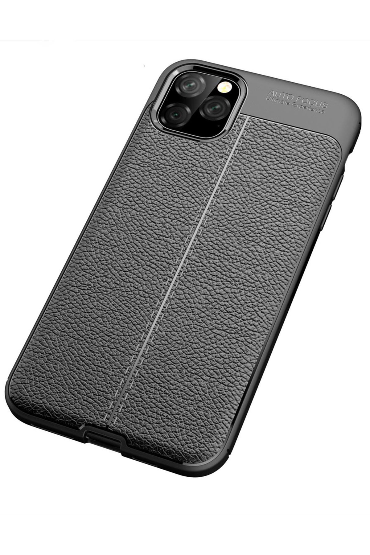 Newface iPhone 11 Pro Max Kılıf Focus Karbon Silikon - Lacivert