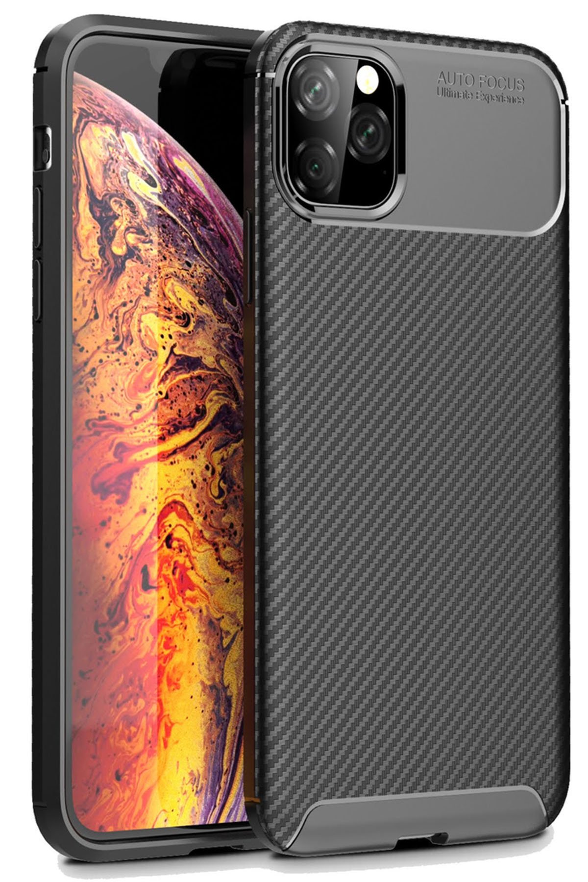 Newface iPhone 11 Pro Max Kılıf Sofya Yüzüklü Silikon Kapak - Yeşil