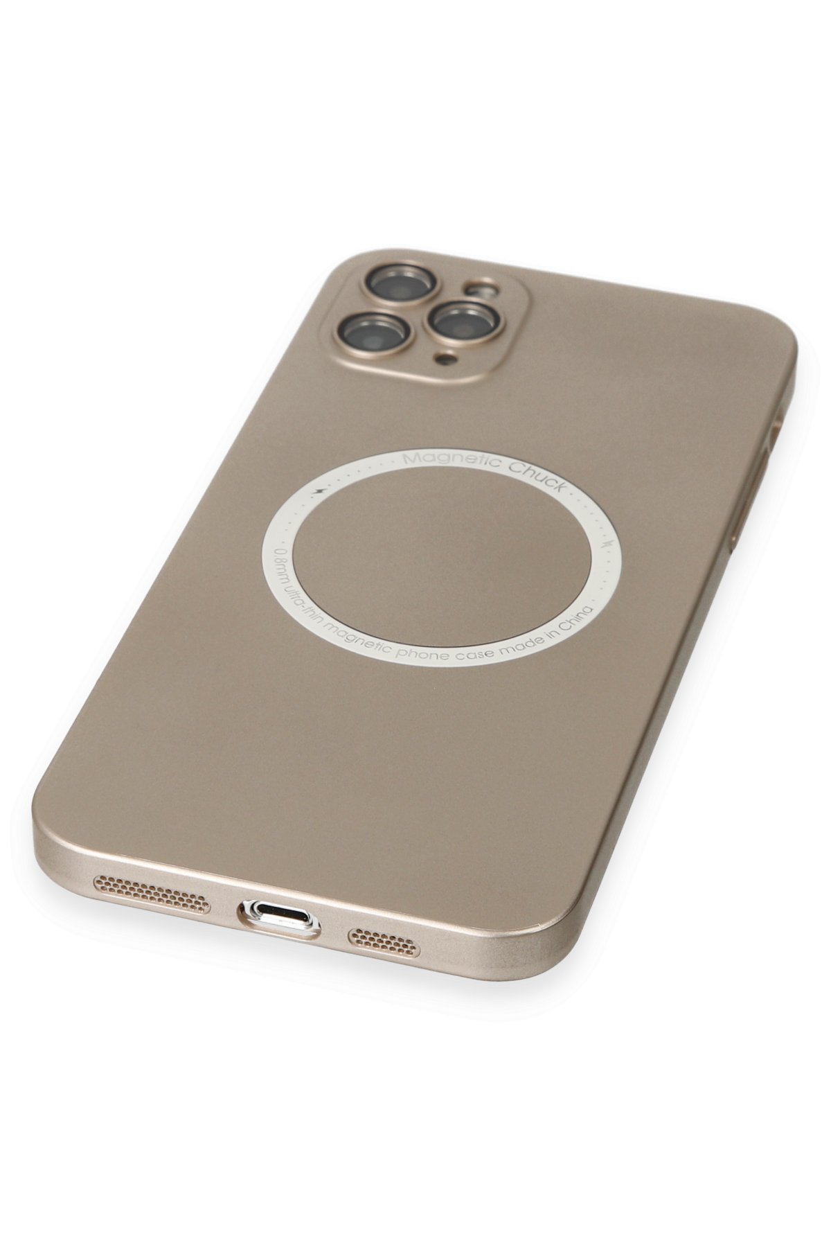 Newface iPhone 11 Pro Max Kılıf Simli Katmanlı Silikon - Kırmızı