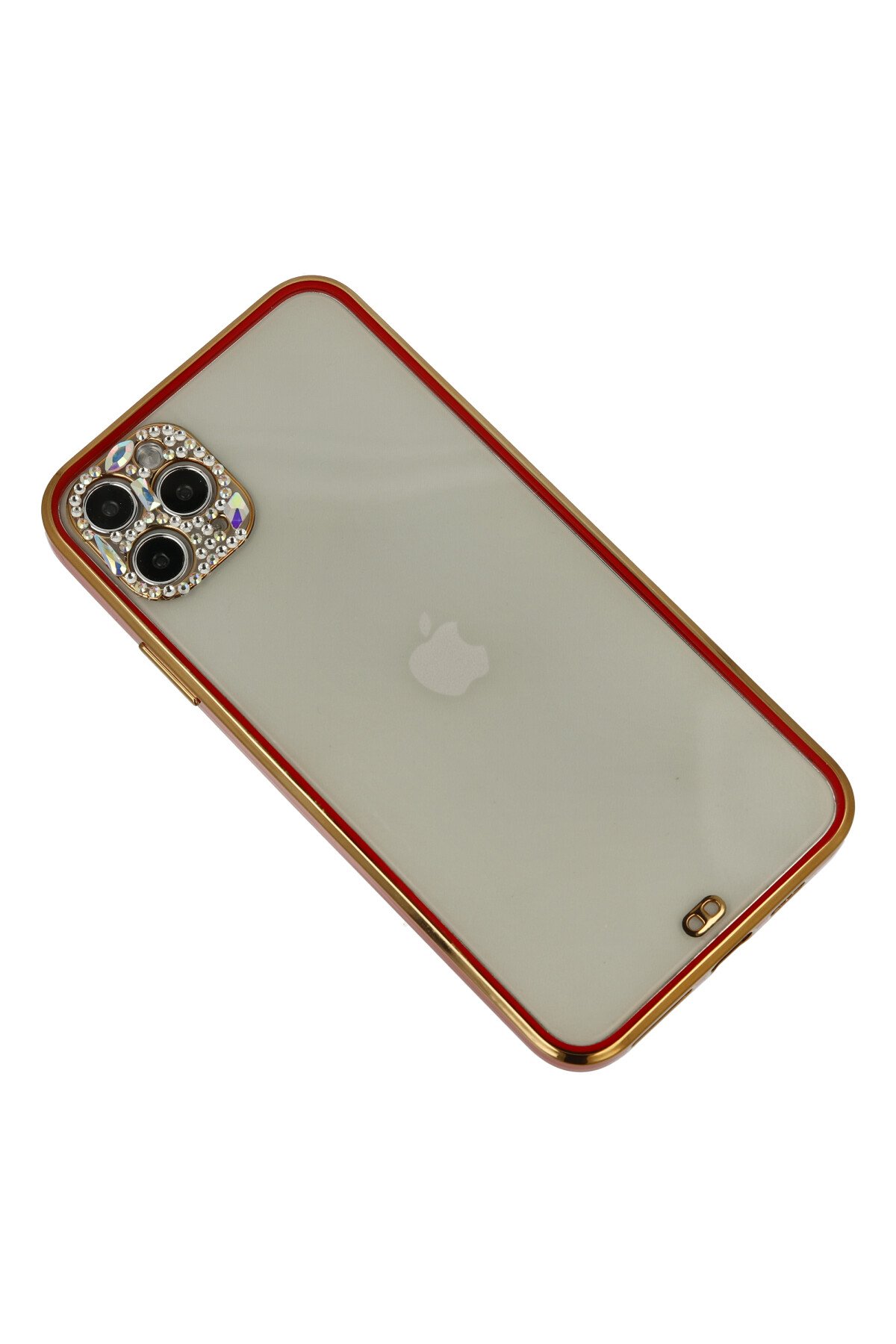 Newface iPhone 11 Pro Max Kılıf Magneticsafe Lazer Silikon - Kırmızı