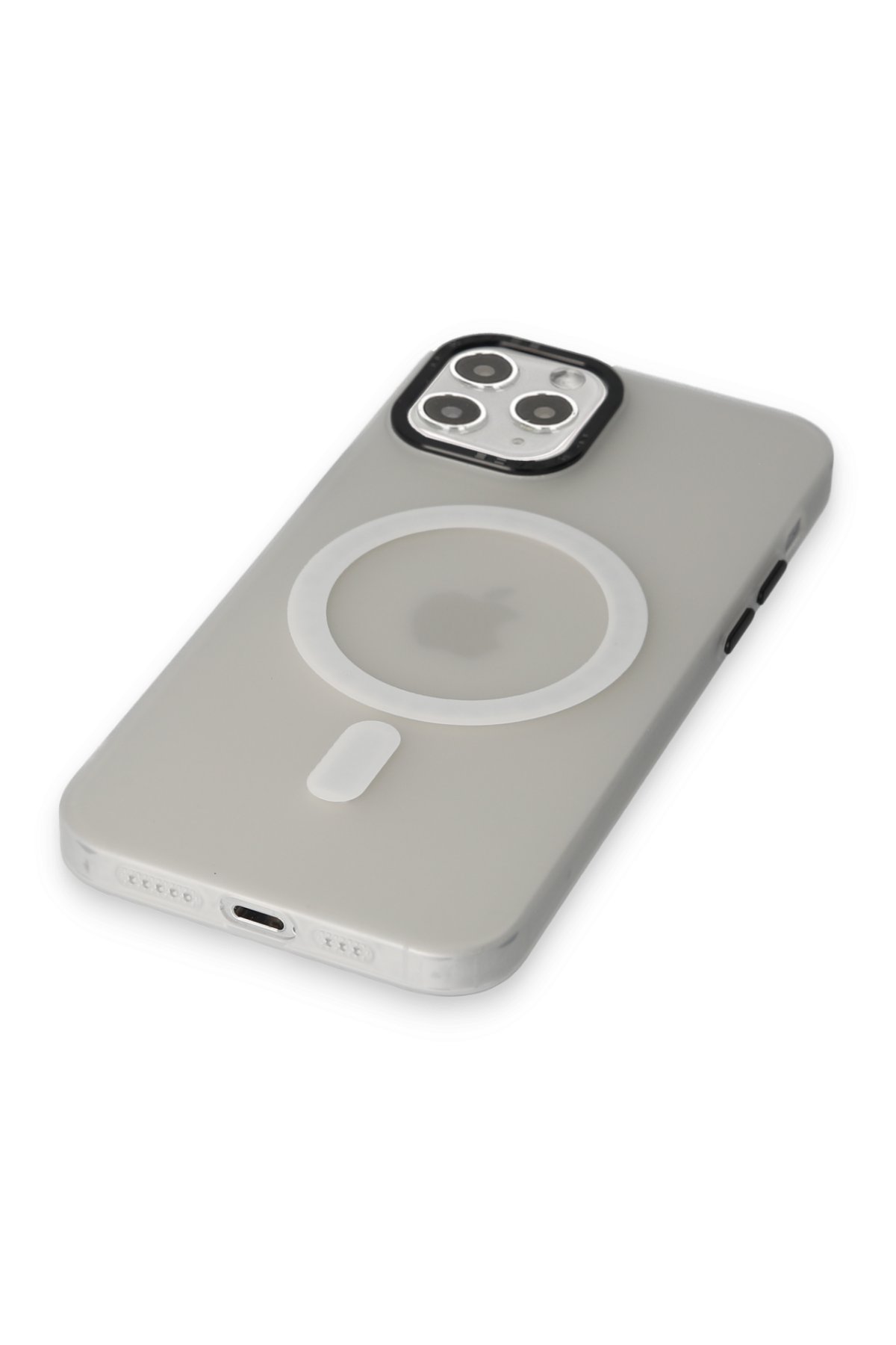 Newface iPhone 11 Pro Max Kılıf Range Yüzüklü Silikon - Siyah-Mavi