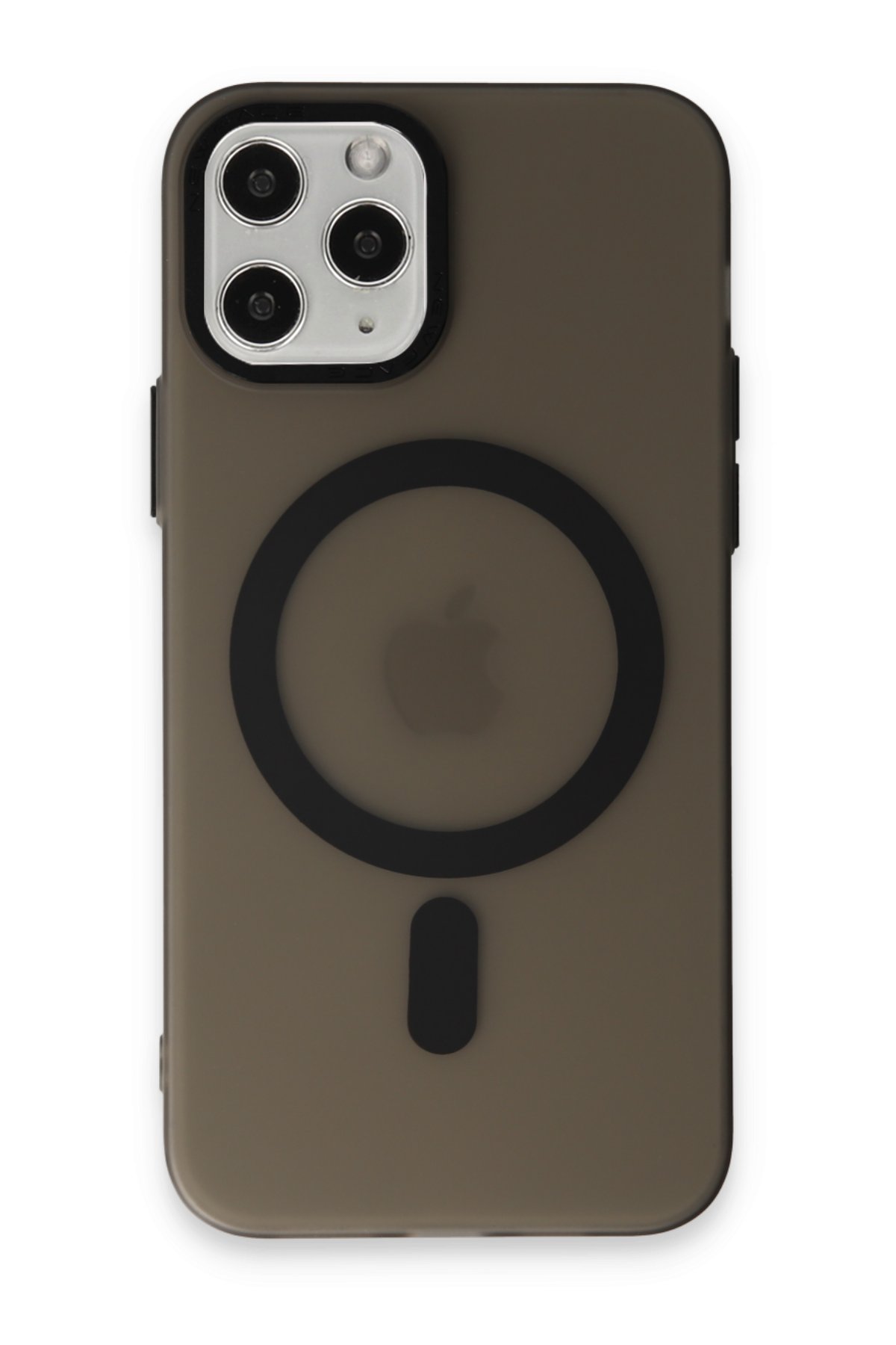 Newface iPhone 11 Pro Max Kılıf Zegna Yüzüklü Silikon Kapak - Siyah