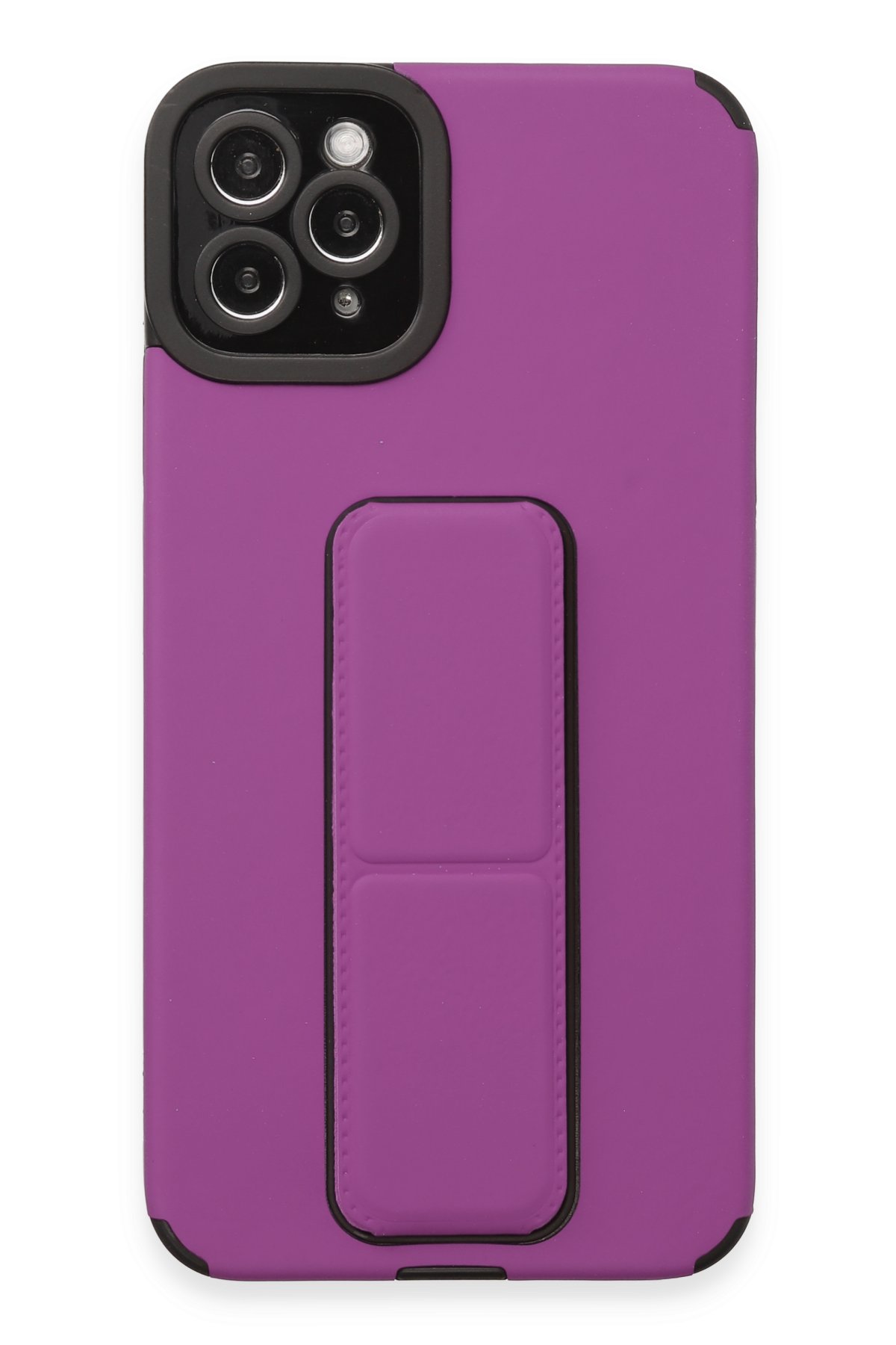 Newface iPhone 11 Pro Max Kılıf Gros Yüzüklü Silikon - Gümüş