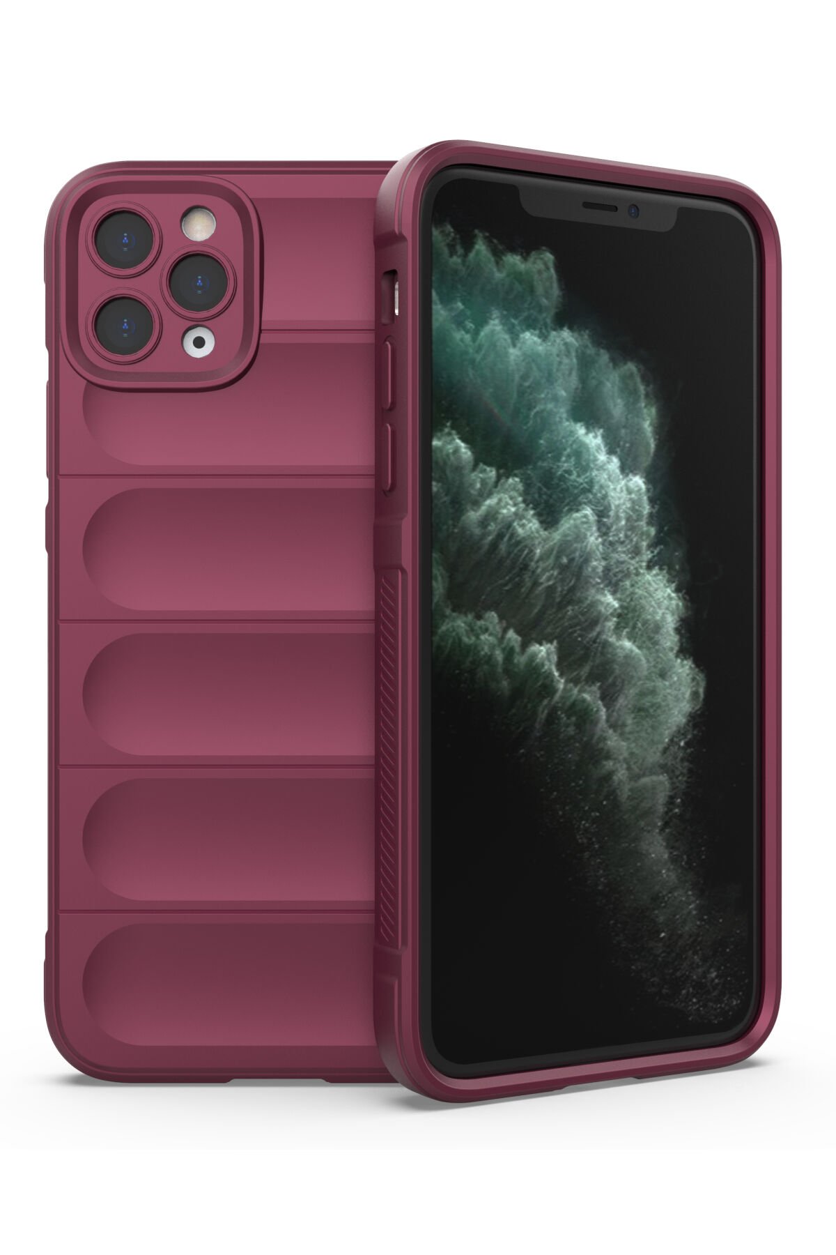 Newface iPhone 11 Pro Max Kılıf Color Lens Silikon - Yeşil