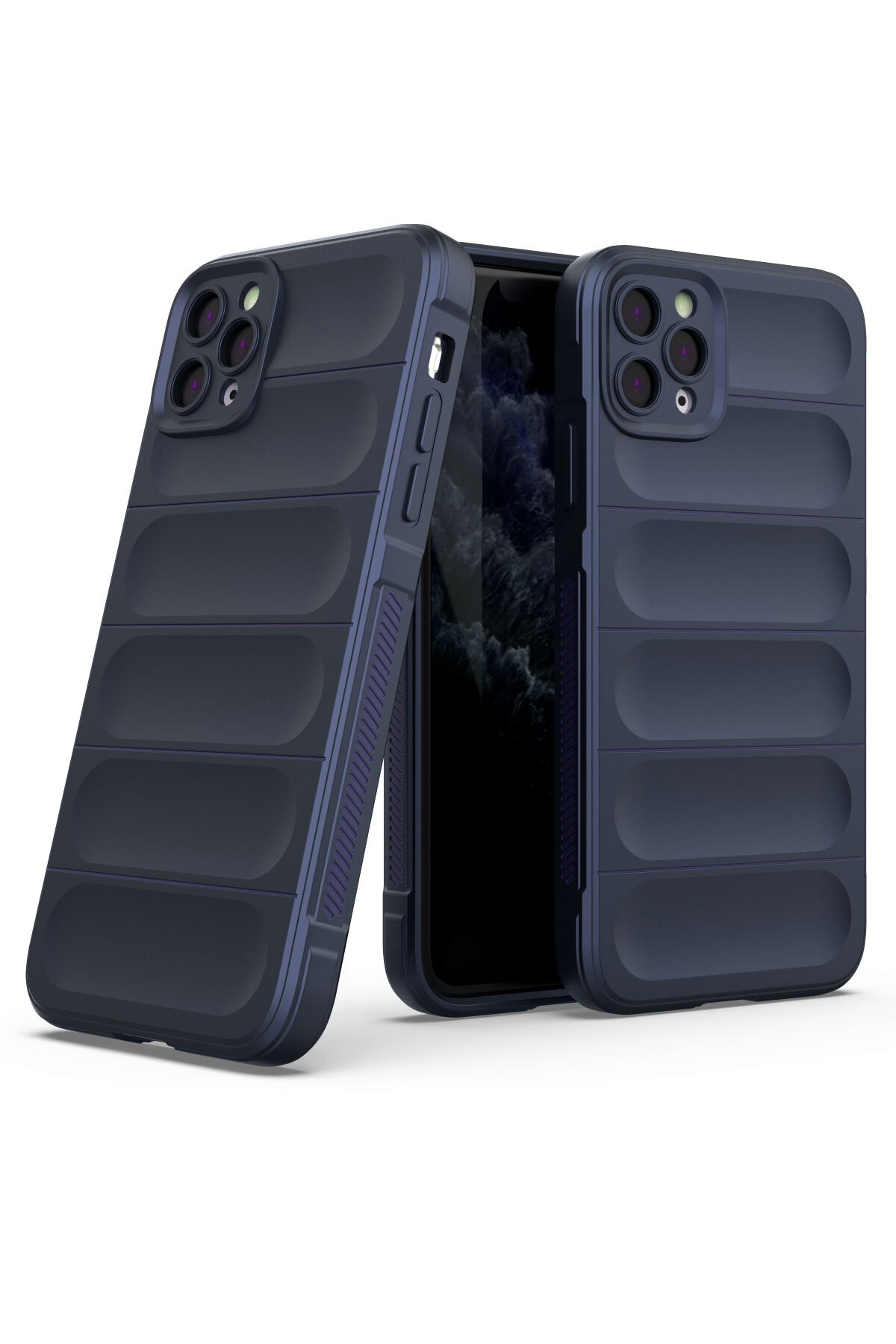 Newface iPhone 11 Pro Max Kılıf Jack Magneticsafe Lens Silikon - Yeşil