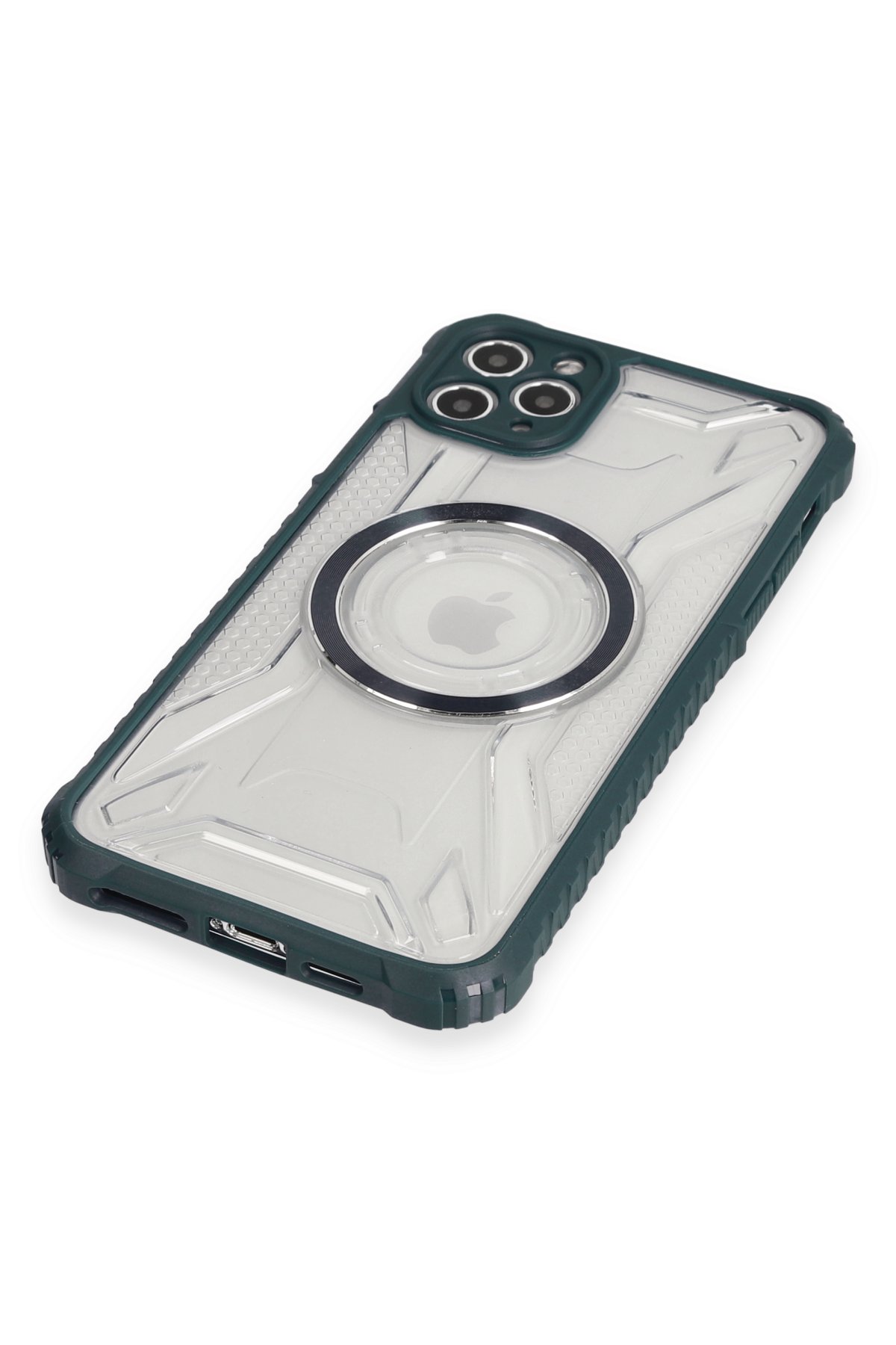 Newface iPhone 11 Pro Max Kılıf Coco Deri Silikon Kapak - Mavi