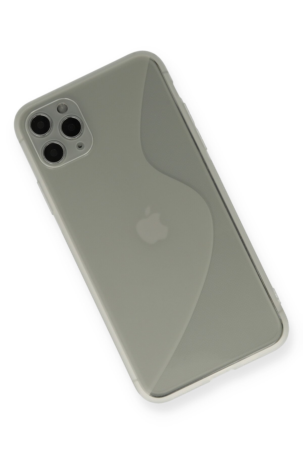 Newface iPhone 11 Pro Max Kılıf Simli Katmanlı Silikon - Mor