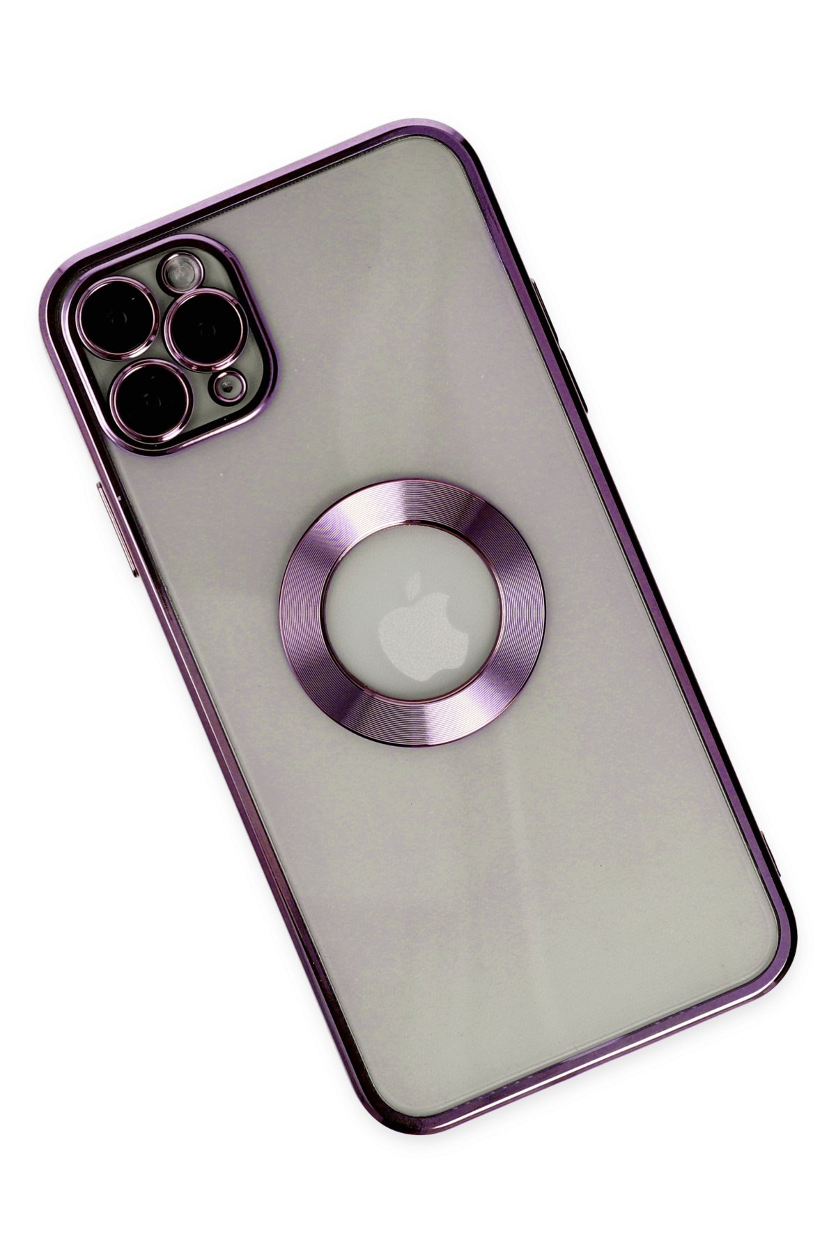 Newface iPhone 11 Pro Max Kılıf Nano içi Kadife Silikon - Mor