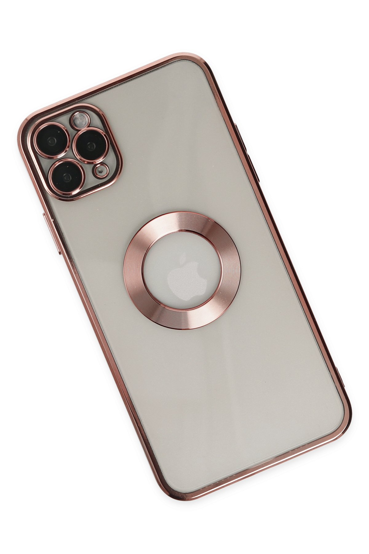 Newface iPhone 11 Pro Max Kılıf Miami Şeffaf Silikon - Lila