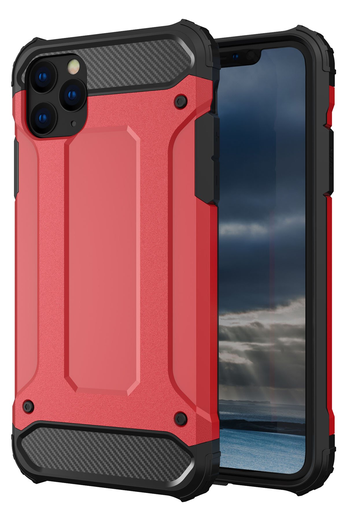 Newface iPhone 11 Pro Max Kılıf Miami Şeffaf Silikon - Siyah