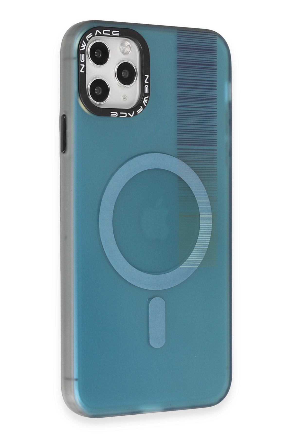 Newface iPhone 11 Pro Max Kılıf Platin Simli Silikon - Lacivert