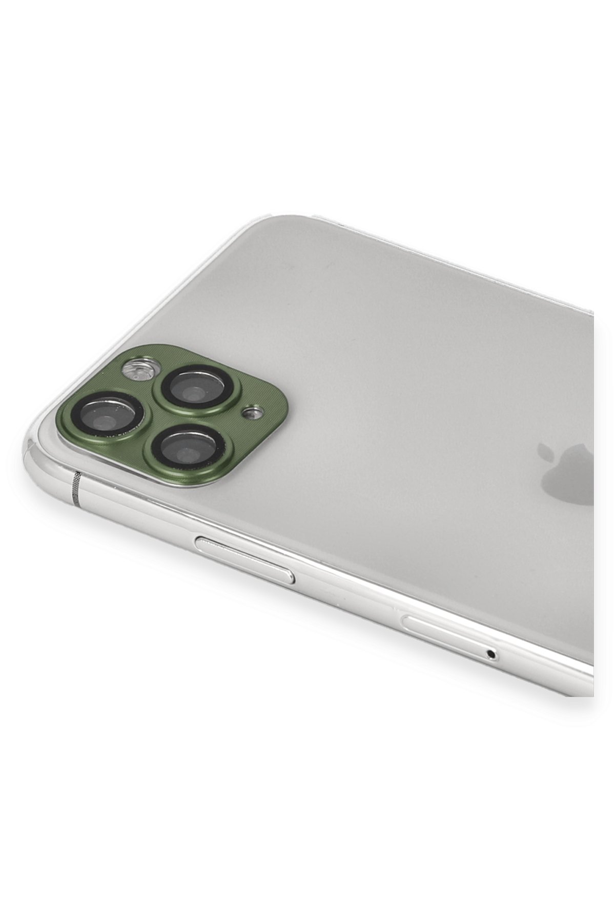 Newface iPhone 11 Pro Max Renkli Kamera Lens Koruma Cam - Yeşil-Sarı