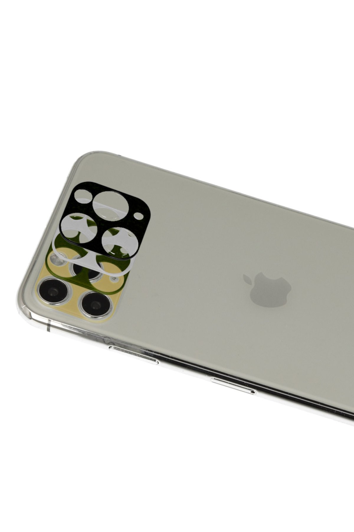 Newface iPhone 11 Pro Max Renkli Kamera Lens Koruma Cam - Turuncu-Kırmızı