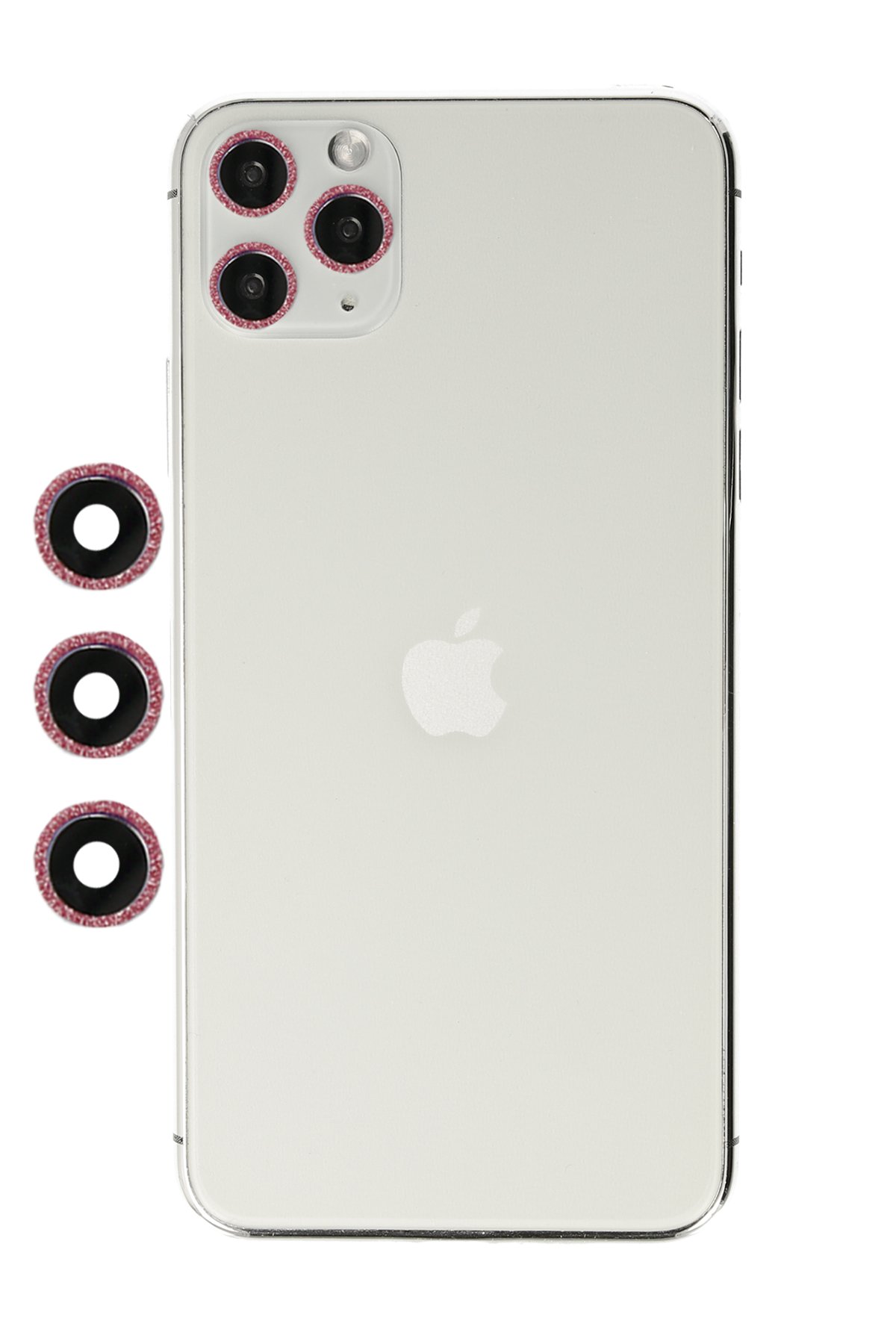Newface iPhone 11 Pro Max Kılıf Palm Buzlu Kamera Sürgülü Silikon - Pembe