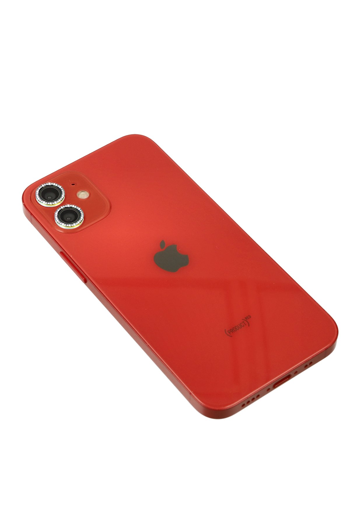 Newface iPhone 12 Mini Kılıf Simli Yüzüklü Silikon - Yeşil