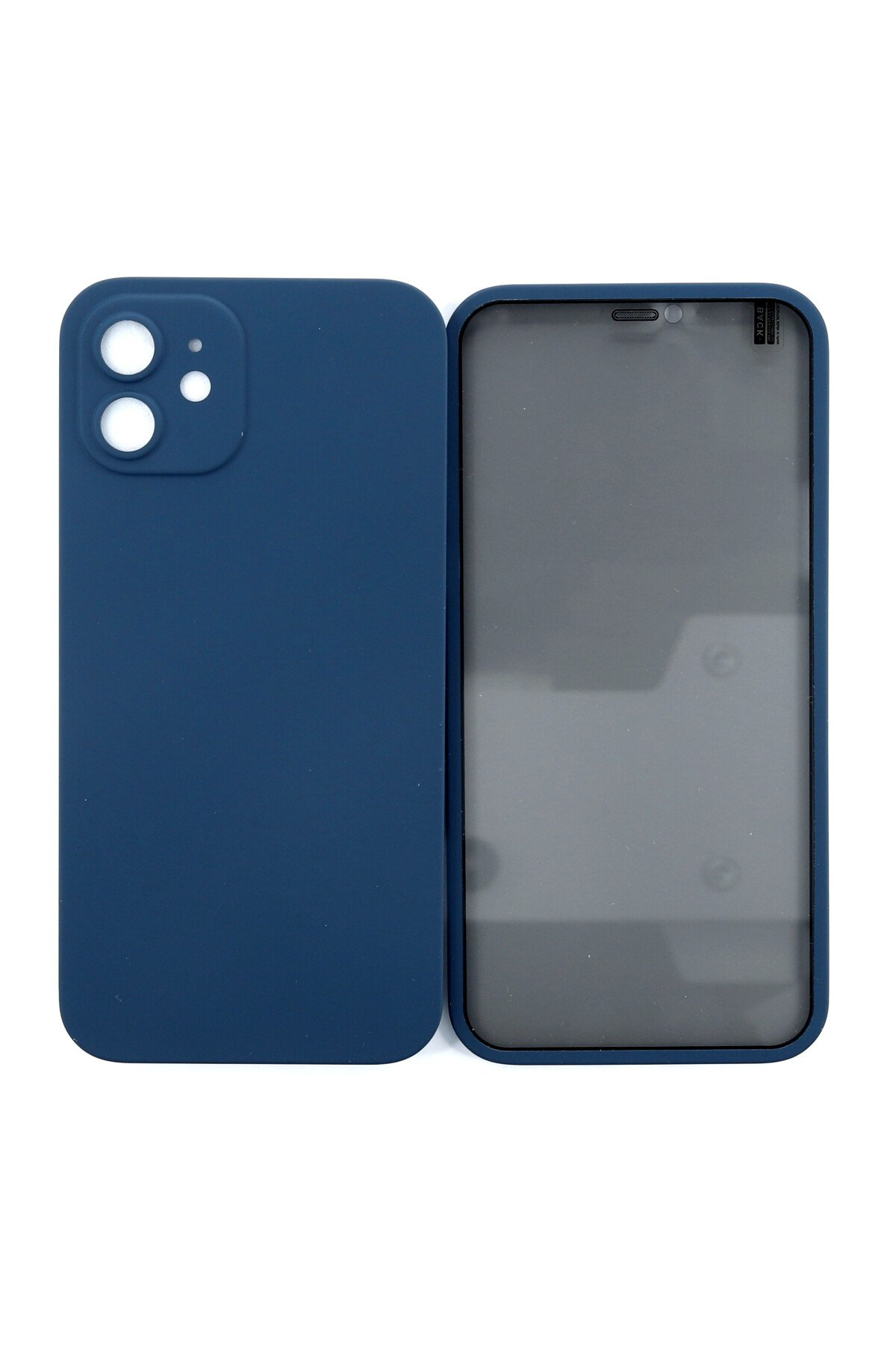 Newface iPhone 12 Kılıf Coco Karbon Standlı Kapak  - Mavi