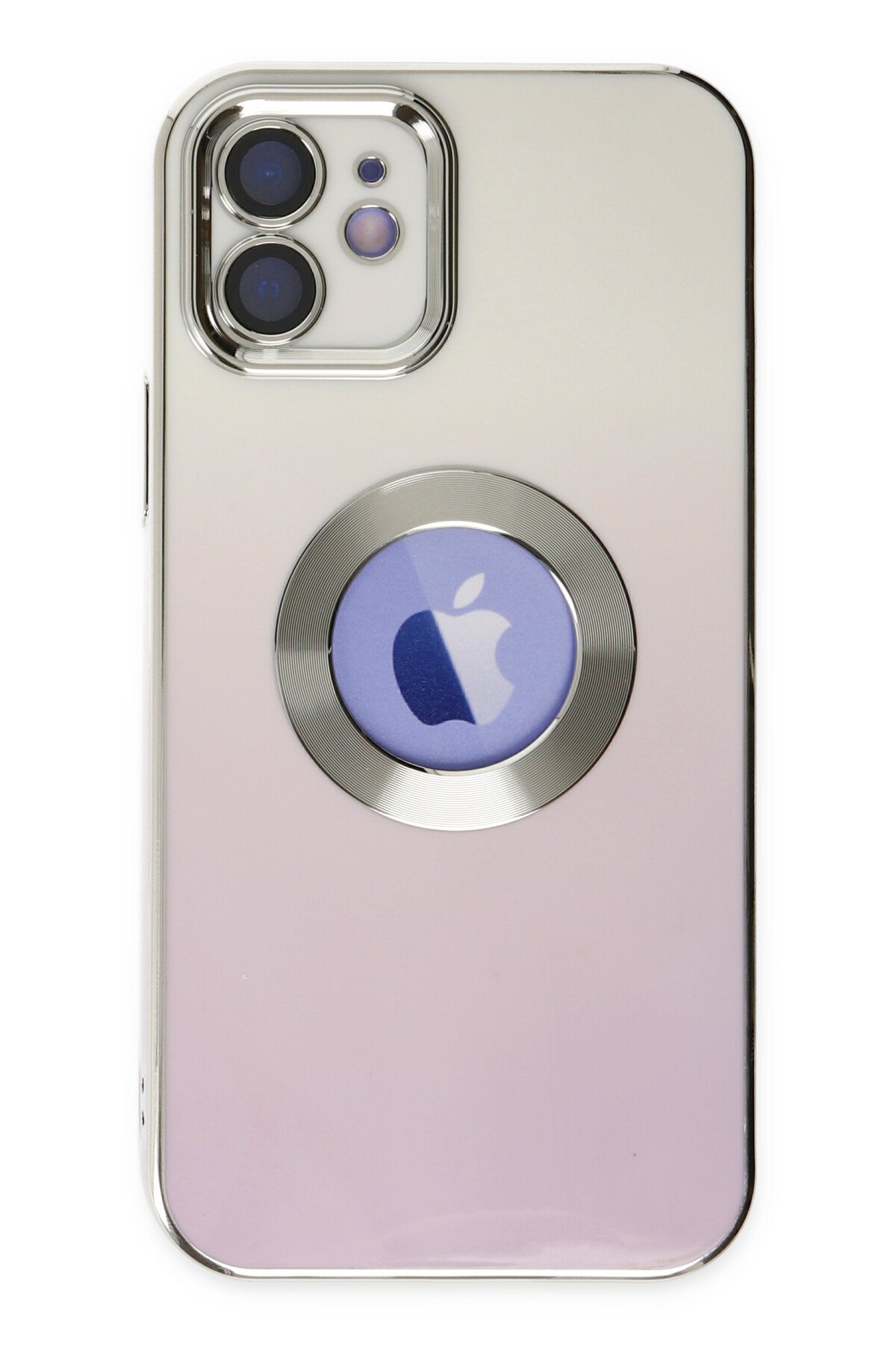 Newface iPhone 12 Kılıf Coco Deri Silikon Kapak - Açık Lila