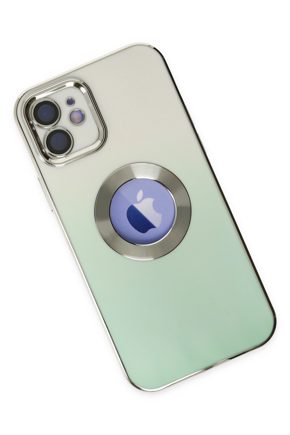 Newface iPhone 12 Kılıf Nano içi Kadife Silikon - Mavi