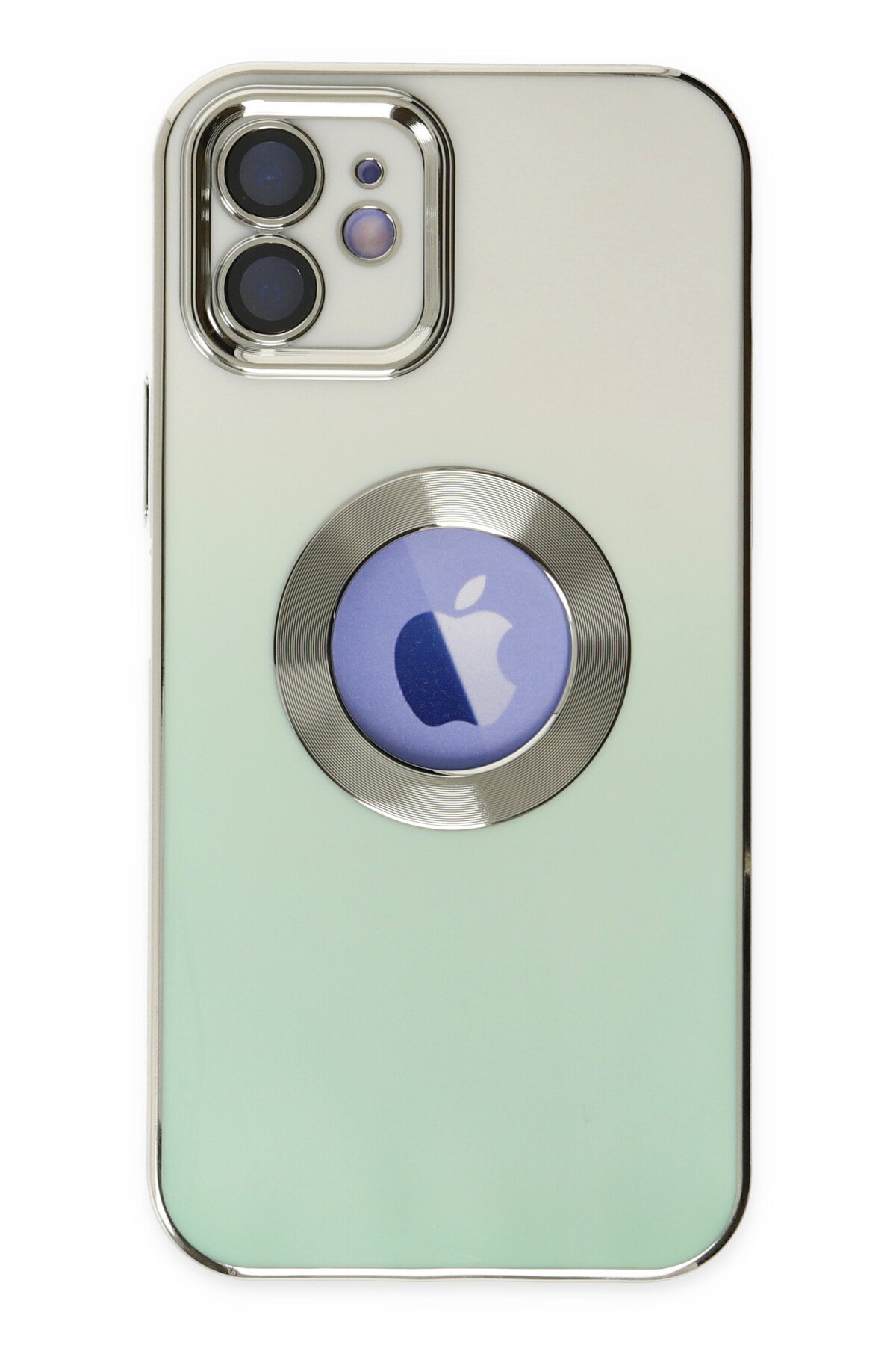 Newface iPhone 12 Kılıf Nano içi Kadife Silikon - Mavi