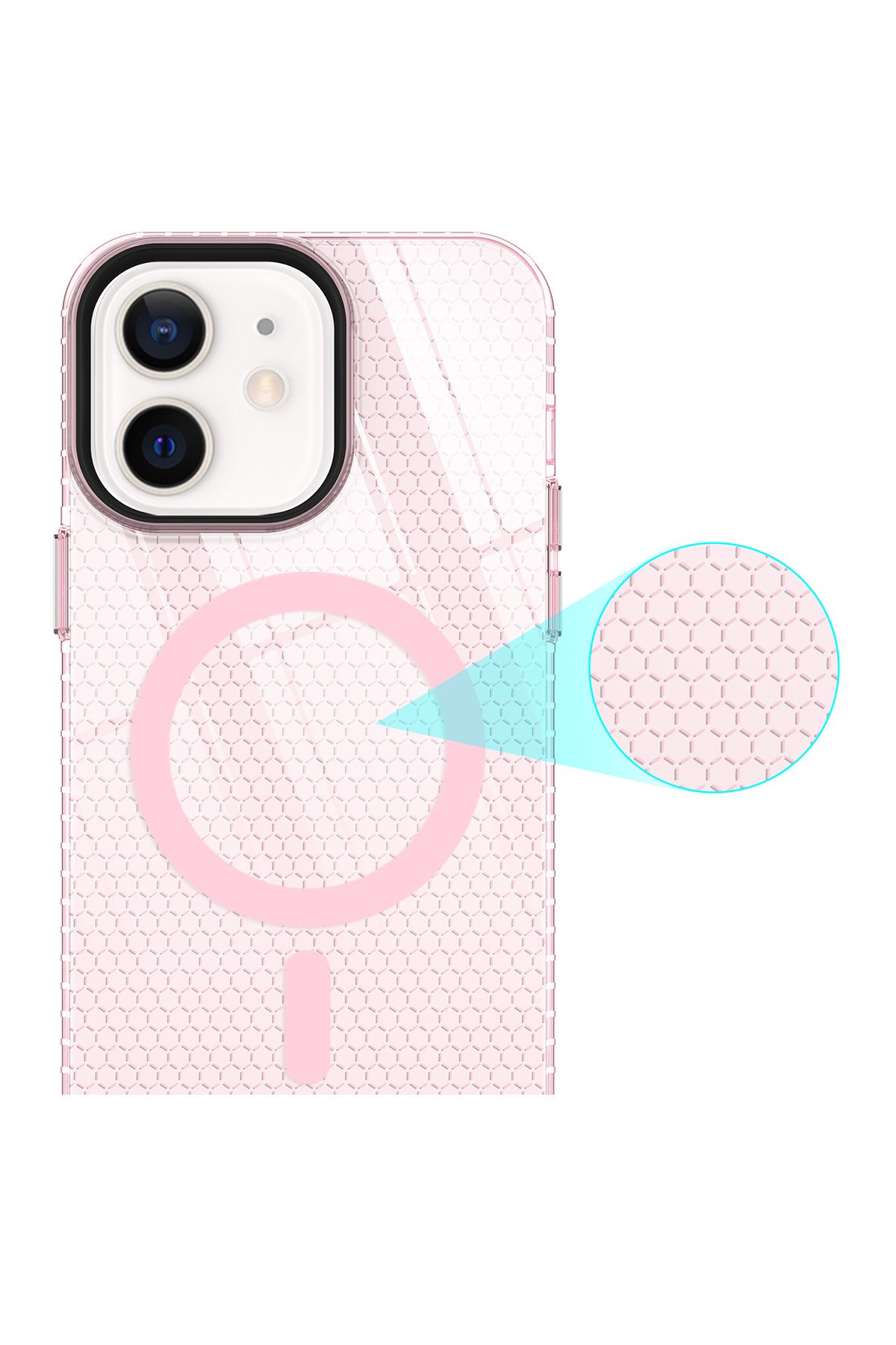 Newface iPhone 12 Kılıf Platin Kamera Koruma Silikon - Siyah