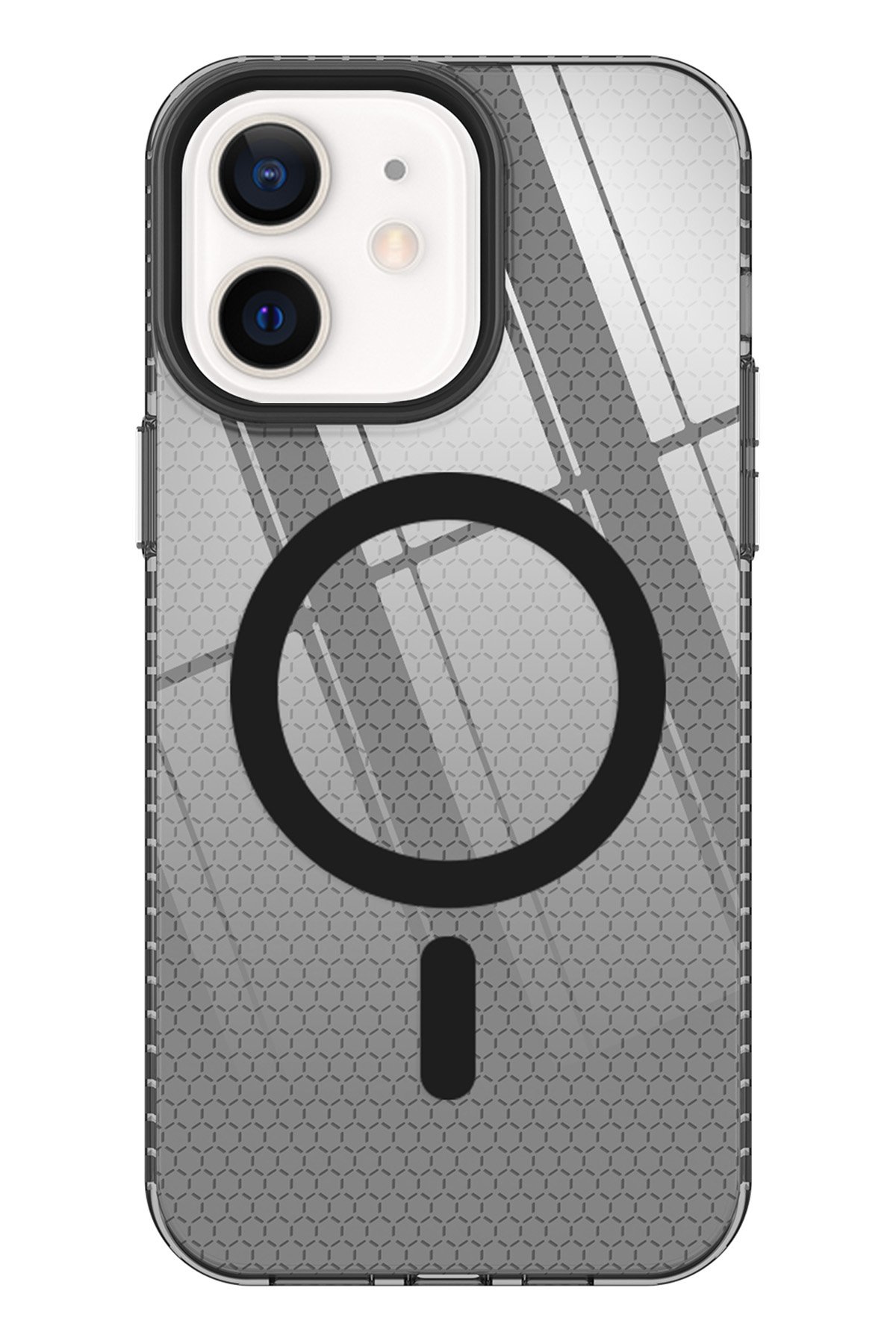 Newface iPhone 12 Kılıf Range Yüzüklü Silikon - Siyah-Mavi