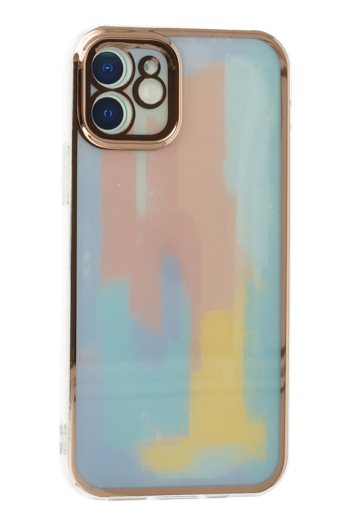 Newface iPhone 12 Kılıf Sofya Yüzüklü Silikon Kapak - Siyah
