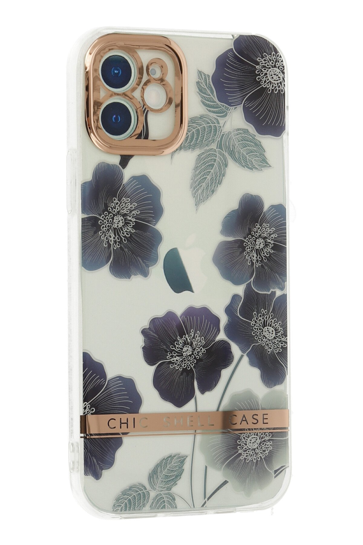 Newface iPhone 12 Kılıf Glass Kapak - Lacivert