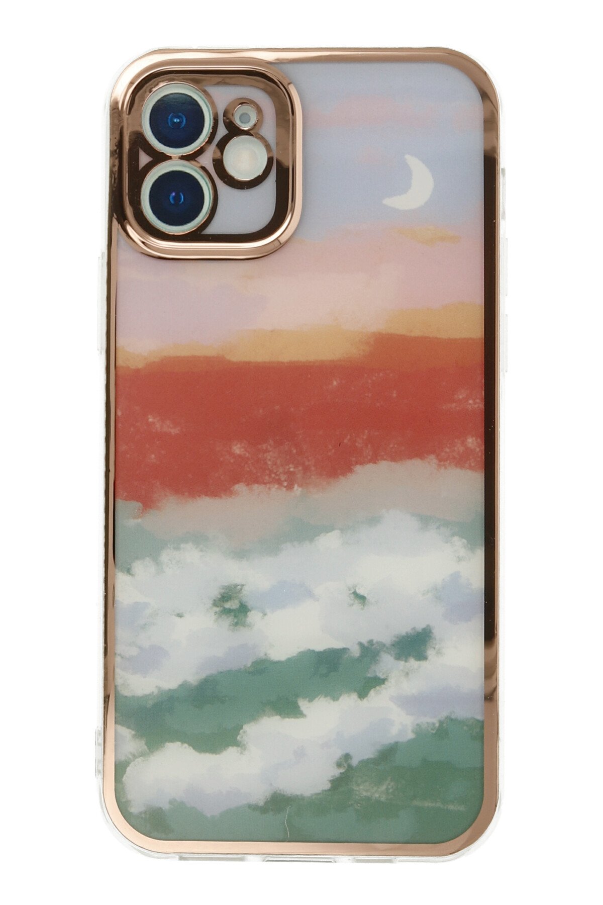 Newface iPhone 12 Kılıf Gros Yüzüklü Silikon - Gümüş