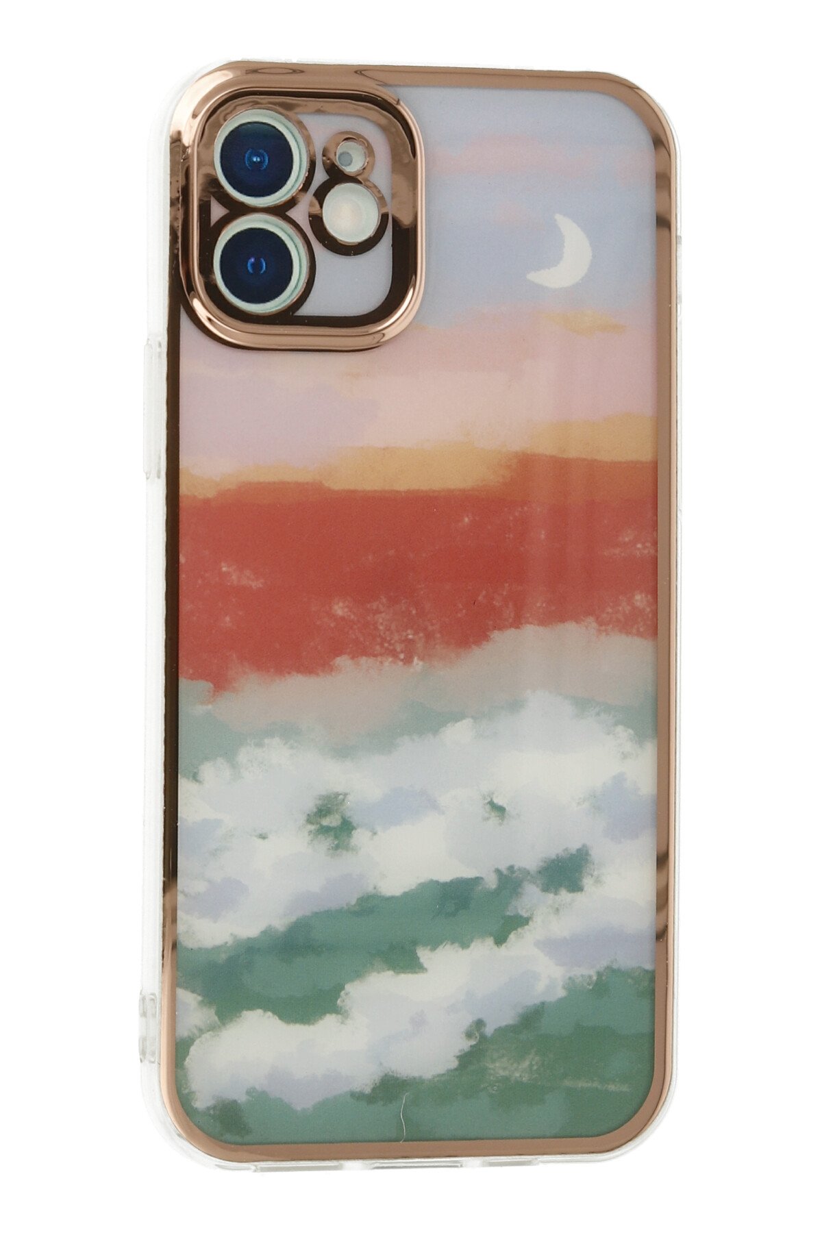 Newface iPhone 12 Kılıf Gros Yüzüklü Silikon - Gümüş