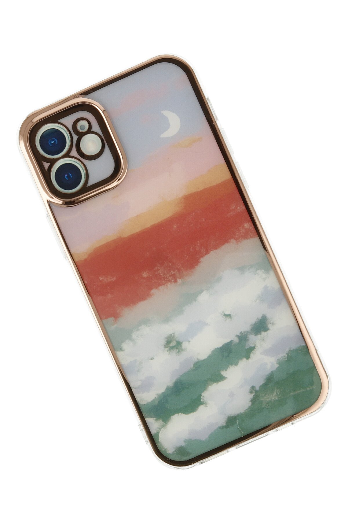 Newface iPhone 12 Kılıf Gros Yüzüklü Silikon - Gümüş