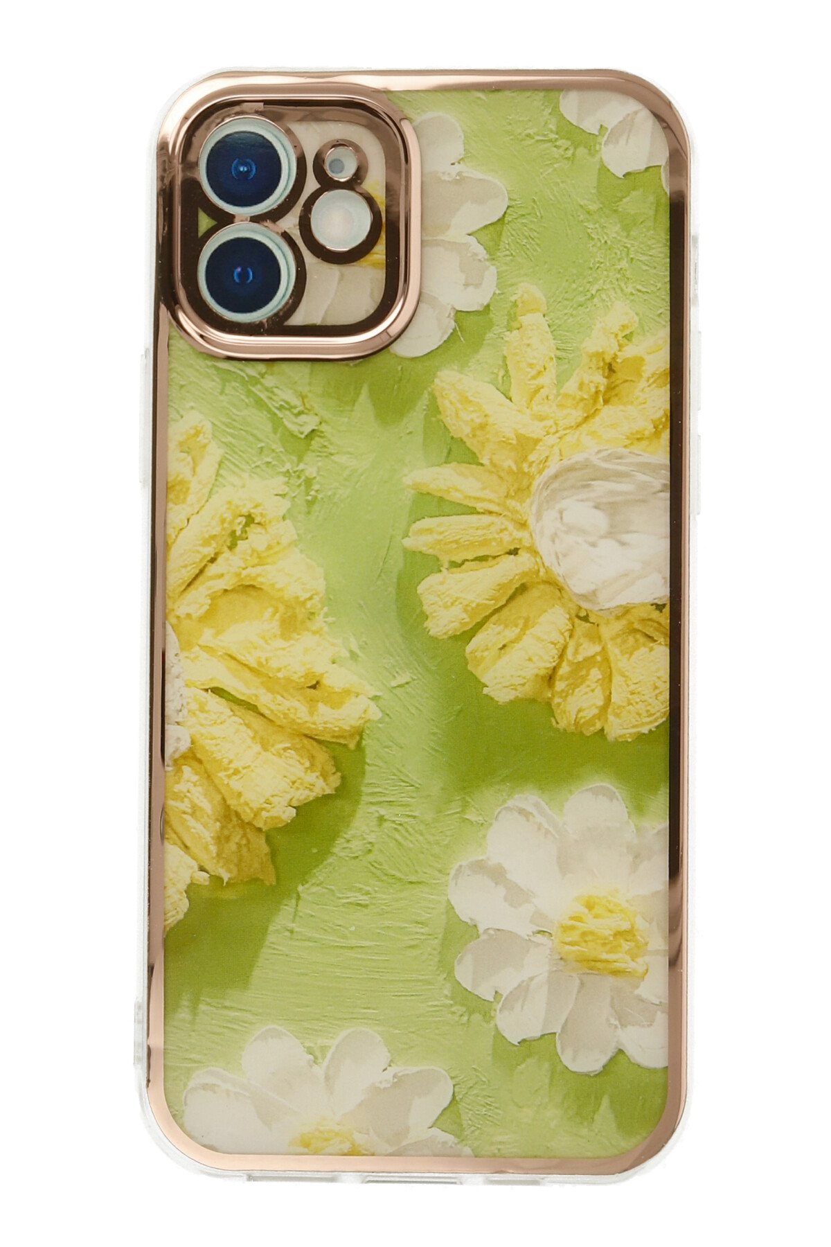 Newface iPhone 12 Kılıf Montreal Yüzüklü Silikon Kapak - Yeşil