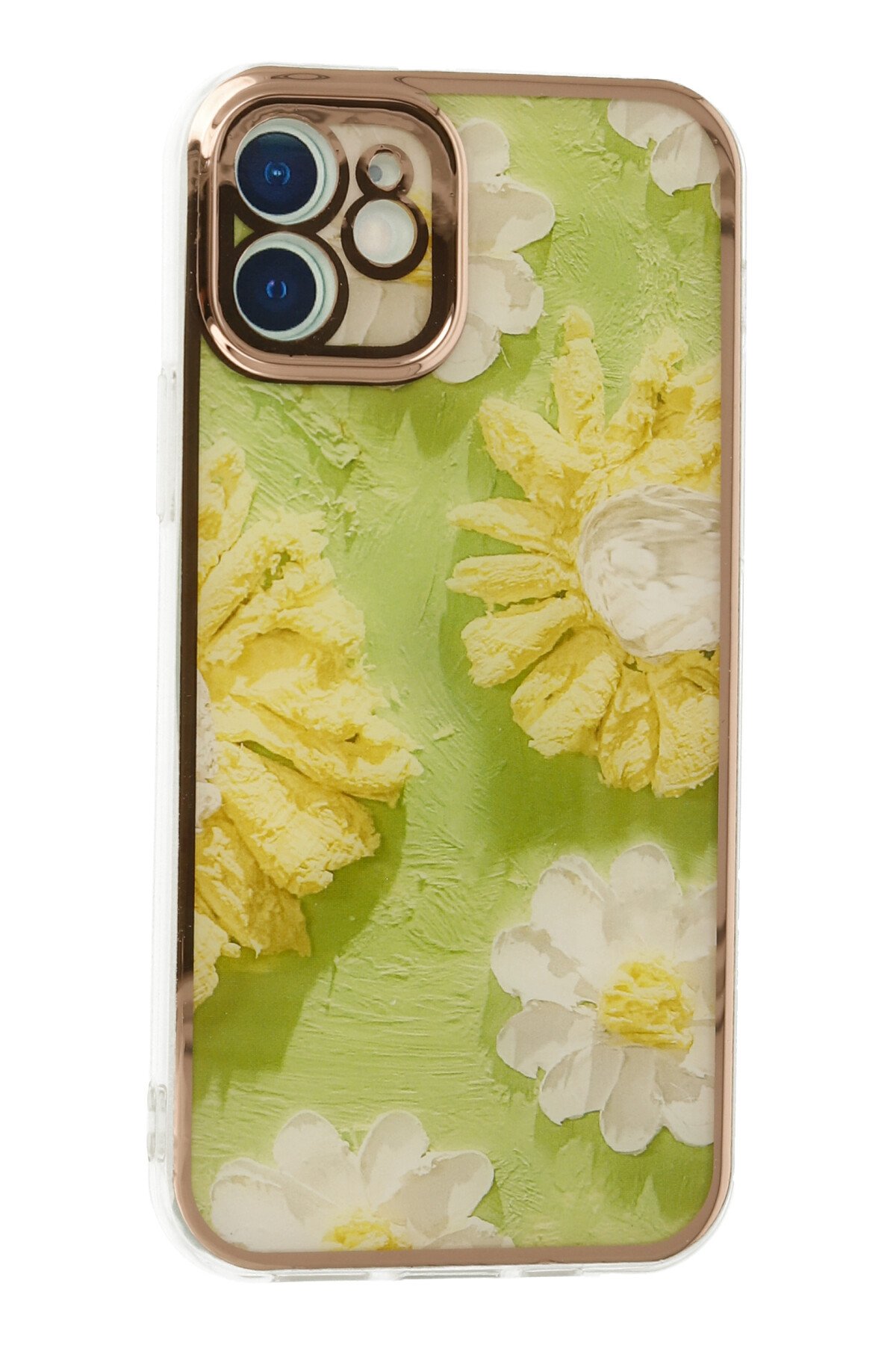 Newface iPhone 12 Kılıf Montreal Yüzüklü Silikon Kapak - Yeşil